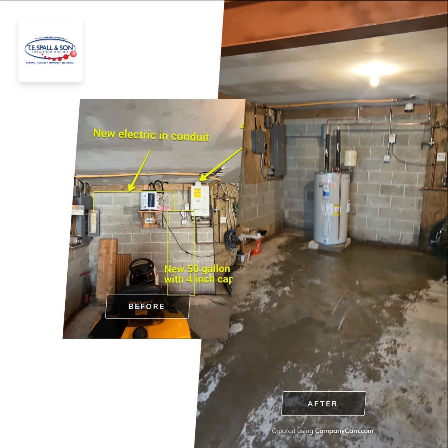 Transform your space with T.E. Spall & Son's expert electrical and plumbing services.