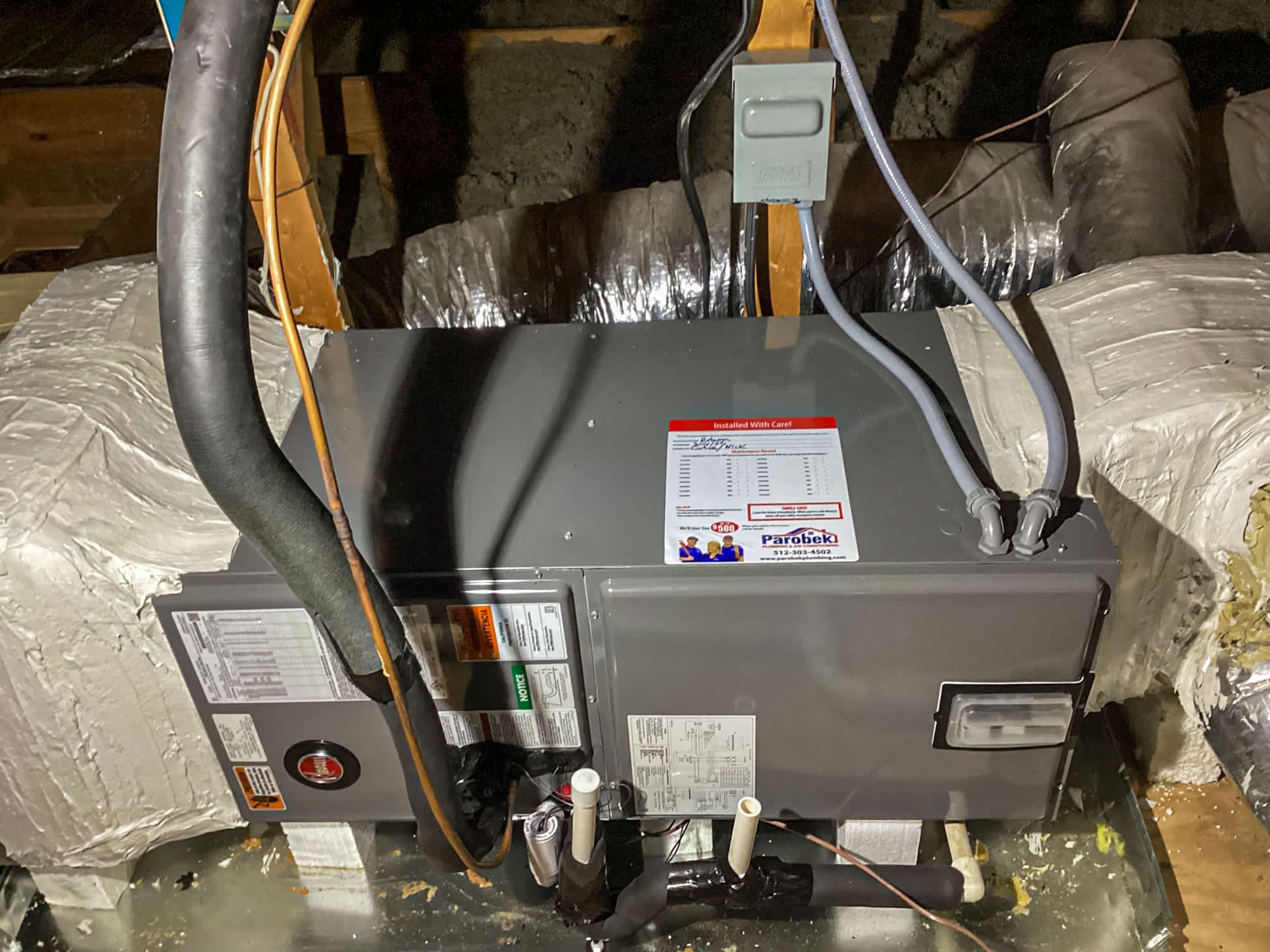 Experience exceptional HVAC services with Parobek Plumbing & Air Conditioning, highlighting quality and professionalism in every installation.