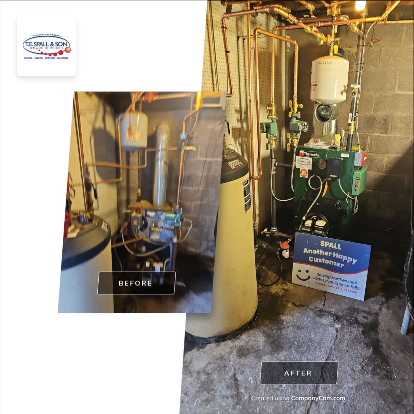 Experience top-notch heating transformations with T.E. Spall & Son for another happy customer!