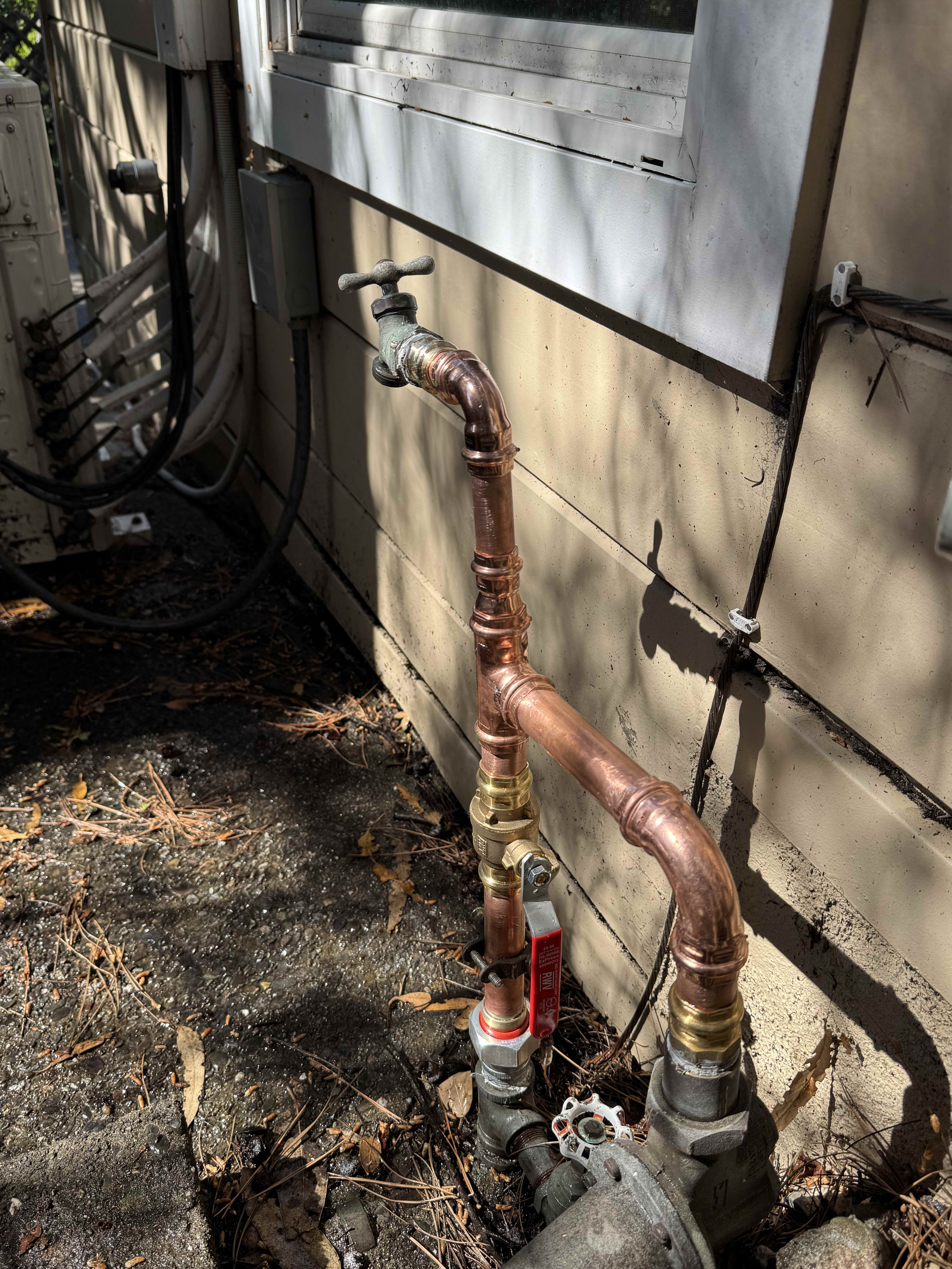 Clean new copper work and reliable shutoff valves showcase the craftsmanship customers trust from Big Island Plumbing.