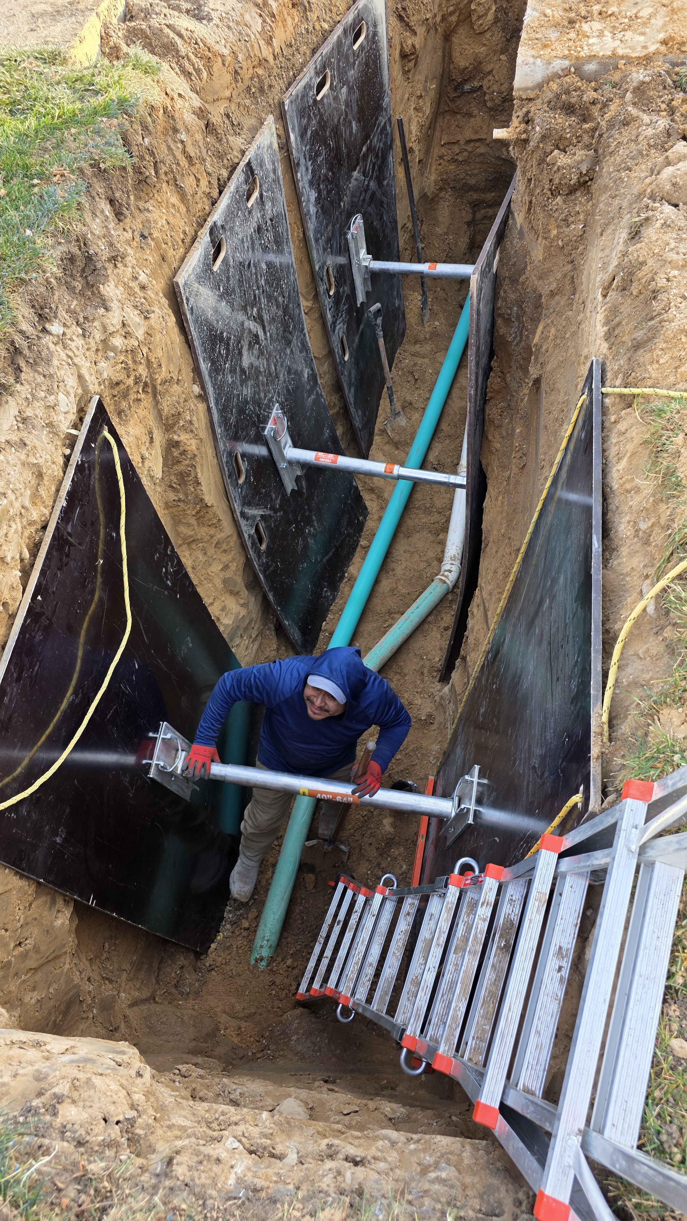 Eric's Plumbing & Drain Cleaning: Ensuring safety and precision in every trench operation.