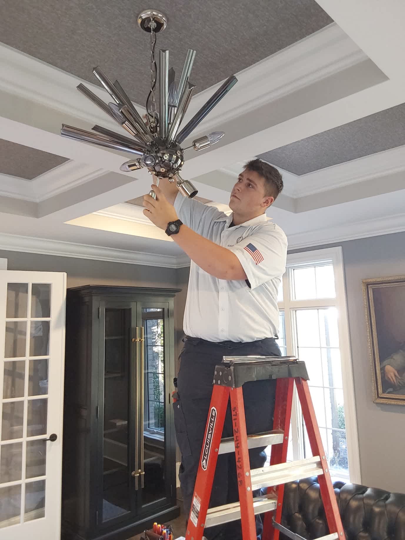 Absolute Electric LLC ensures meticulous and professional chandelier installations, enhancing your home's elegance.