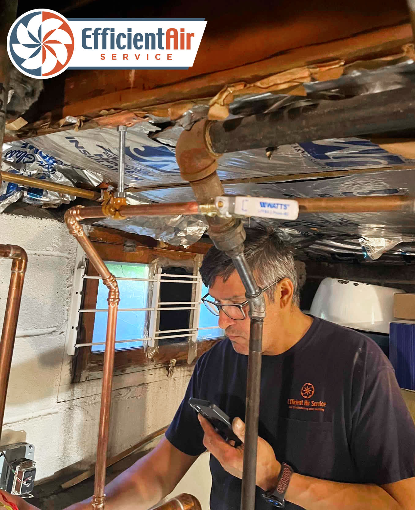 Efficient Air Service ensures your plumbing is in expert hands, delivering professional and dependable service right to your home.
