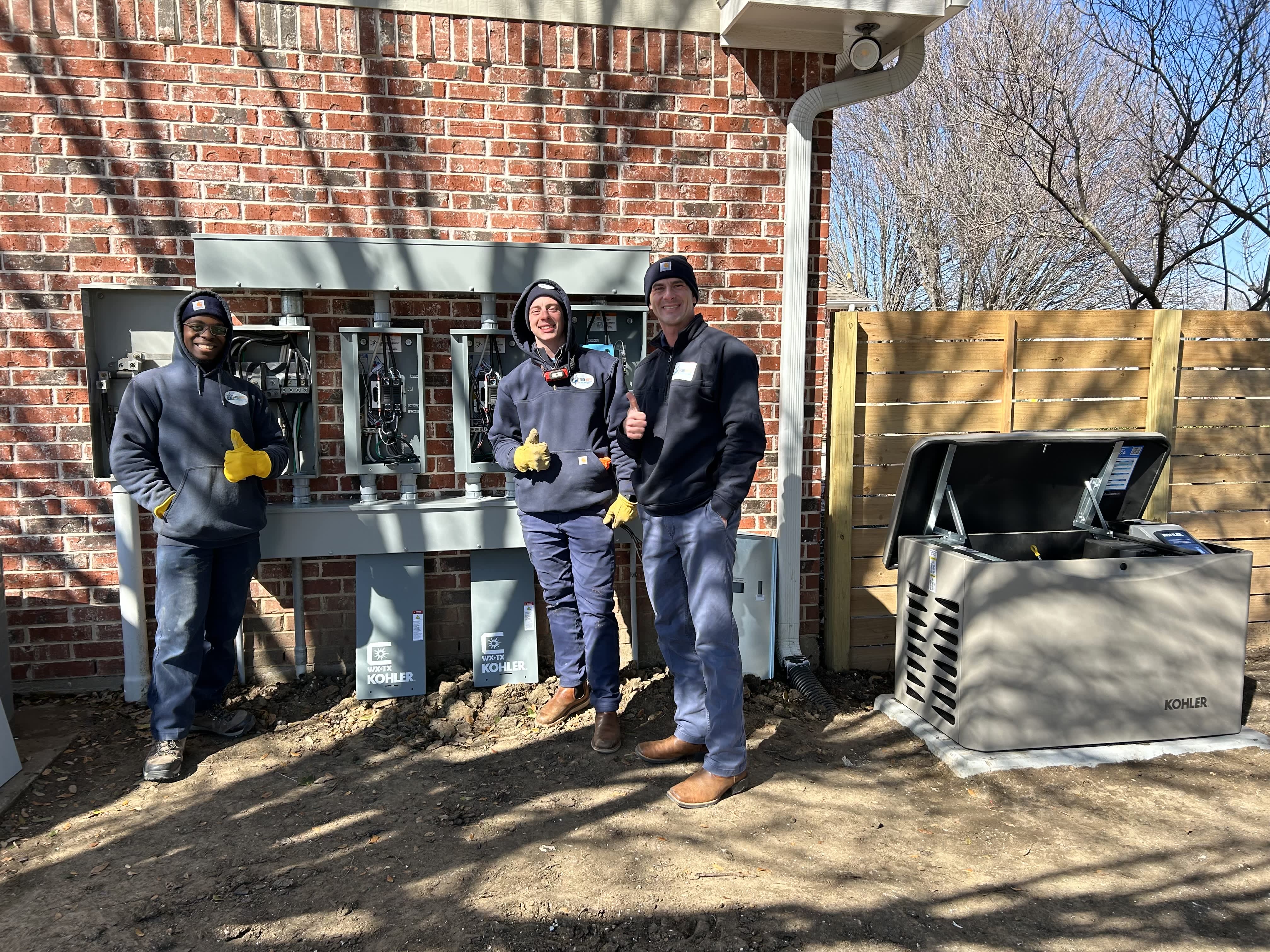 Cool Hand Electric showcases expert installation with a smile, ensuring your power needs are met with professionalism.