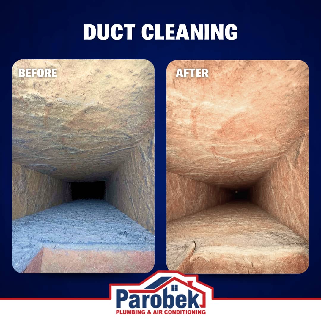 Experience the transformation with Parobek Plumbing & Air Conditioning's expert duct cleaning services.