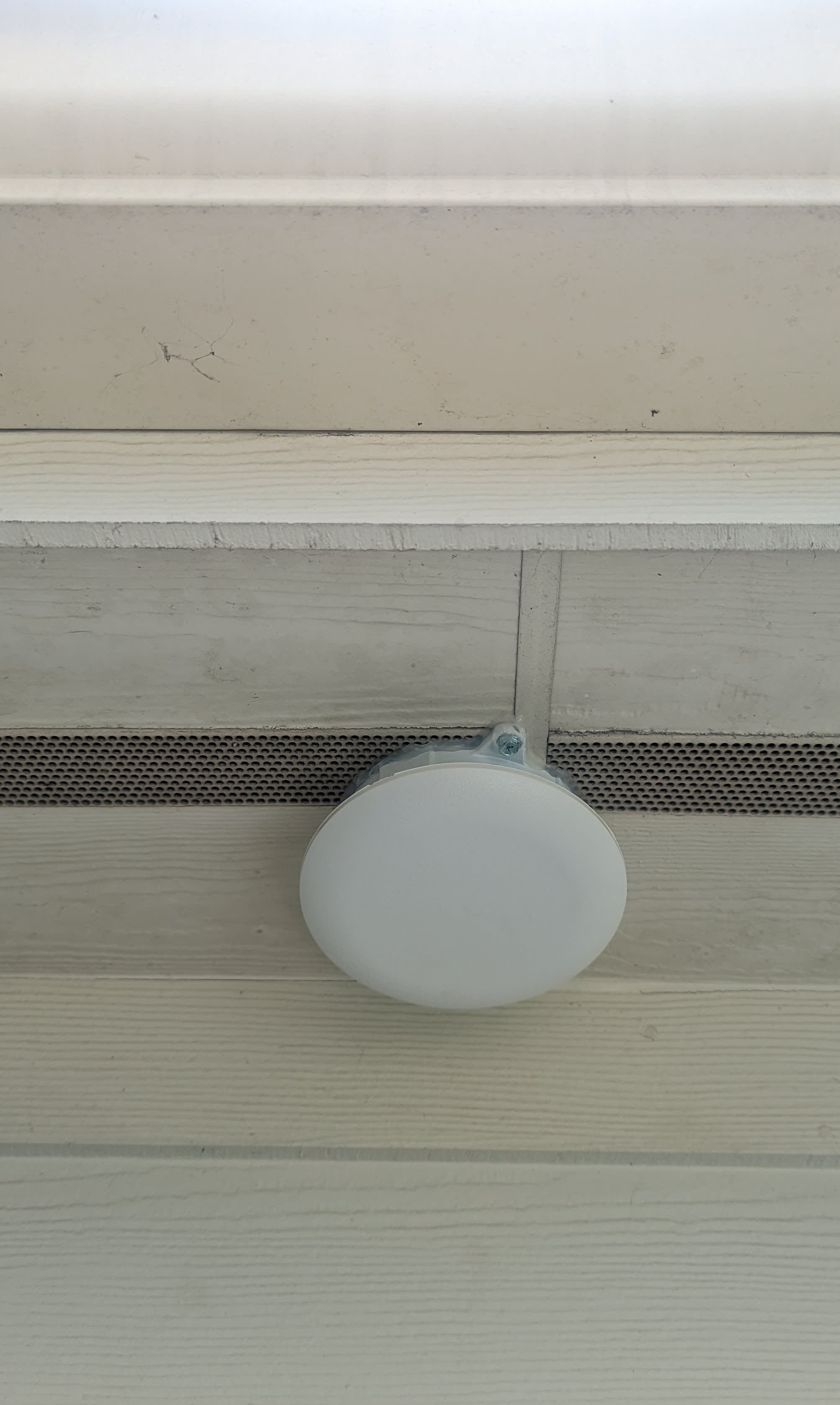 A clean, securely mounted exterior fixture showcases Abacus Plumbing, Air Conditioning & Electrical’s attention to safe, reliable outdoor installations.