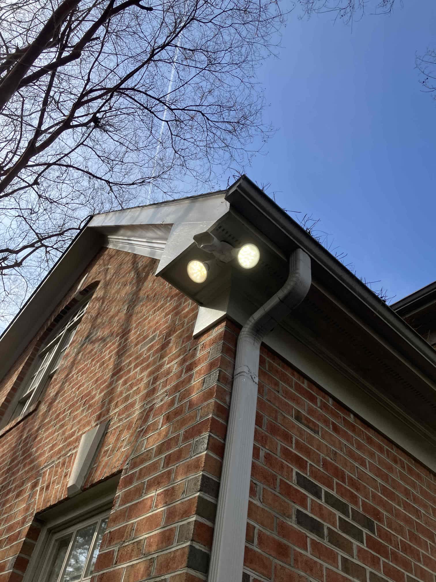 Bright outdoor lighting installed by Dawson's Electric & Air enhances home safety and curb appeal while showcasing reliable, tidy workmanship.