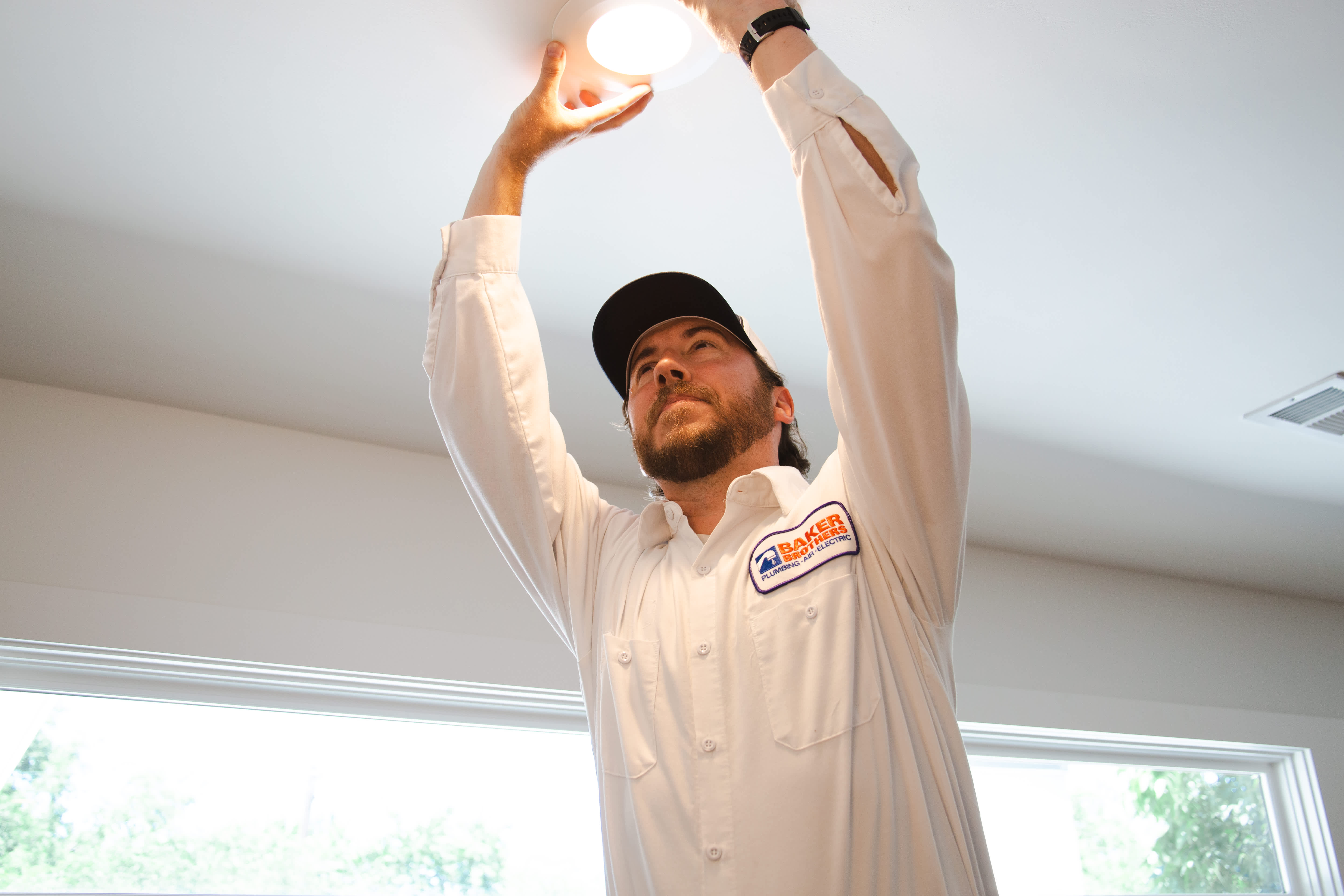 Experience professional electrical services with Baker Brothers Plumbing, Air & Electric, where quality and customer satisfaction are our priorities.