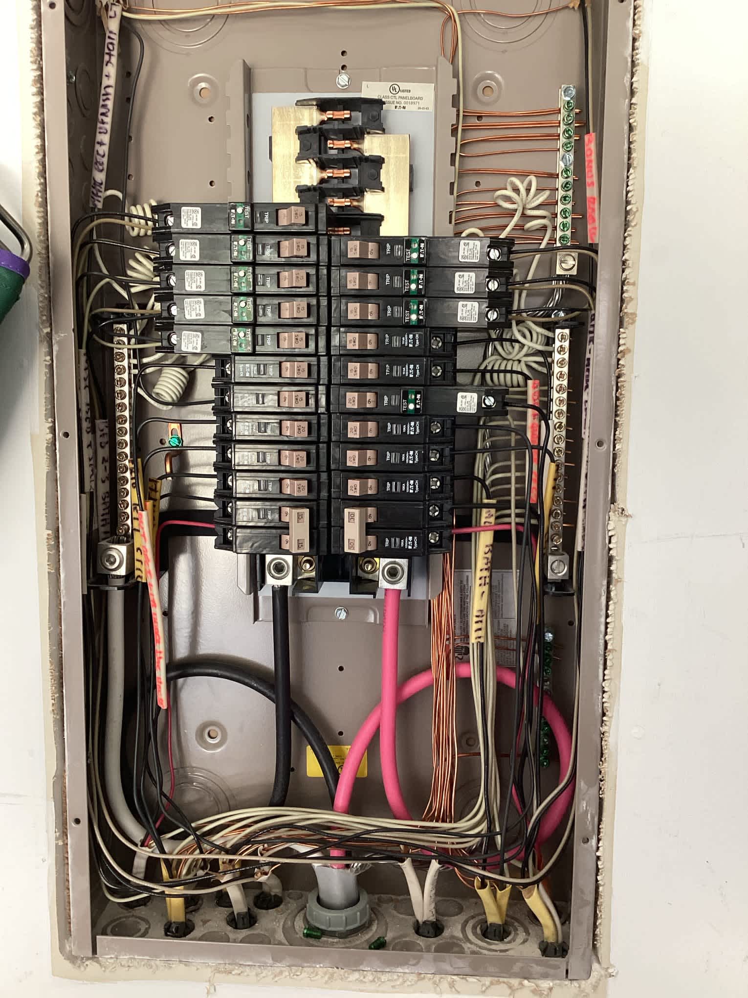 Dawson's Electric & Air showcases meticulous craftsmanship with our expertly arranged electrical panels.