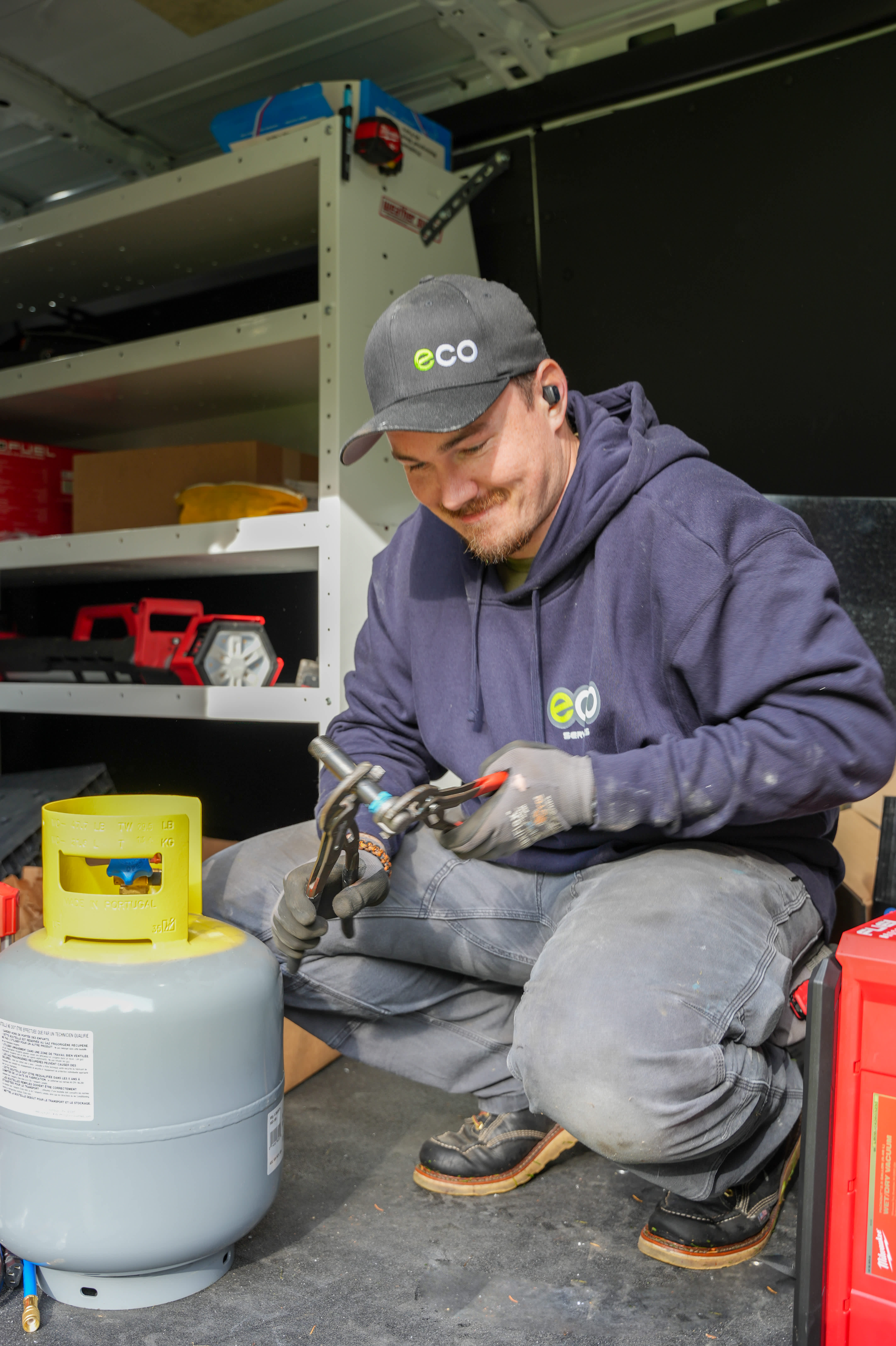 Skilled, safety-minded service is what customers expect from Eco Electric, Plumbing, Heating and Air when refrigerant work is required.