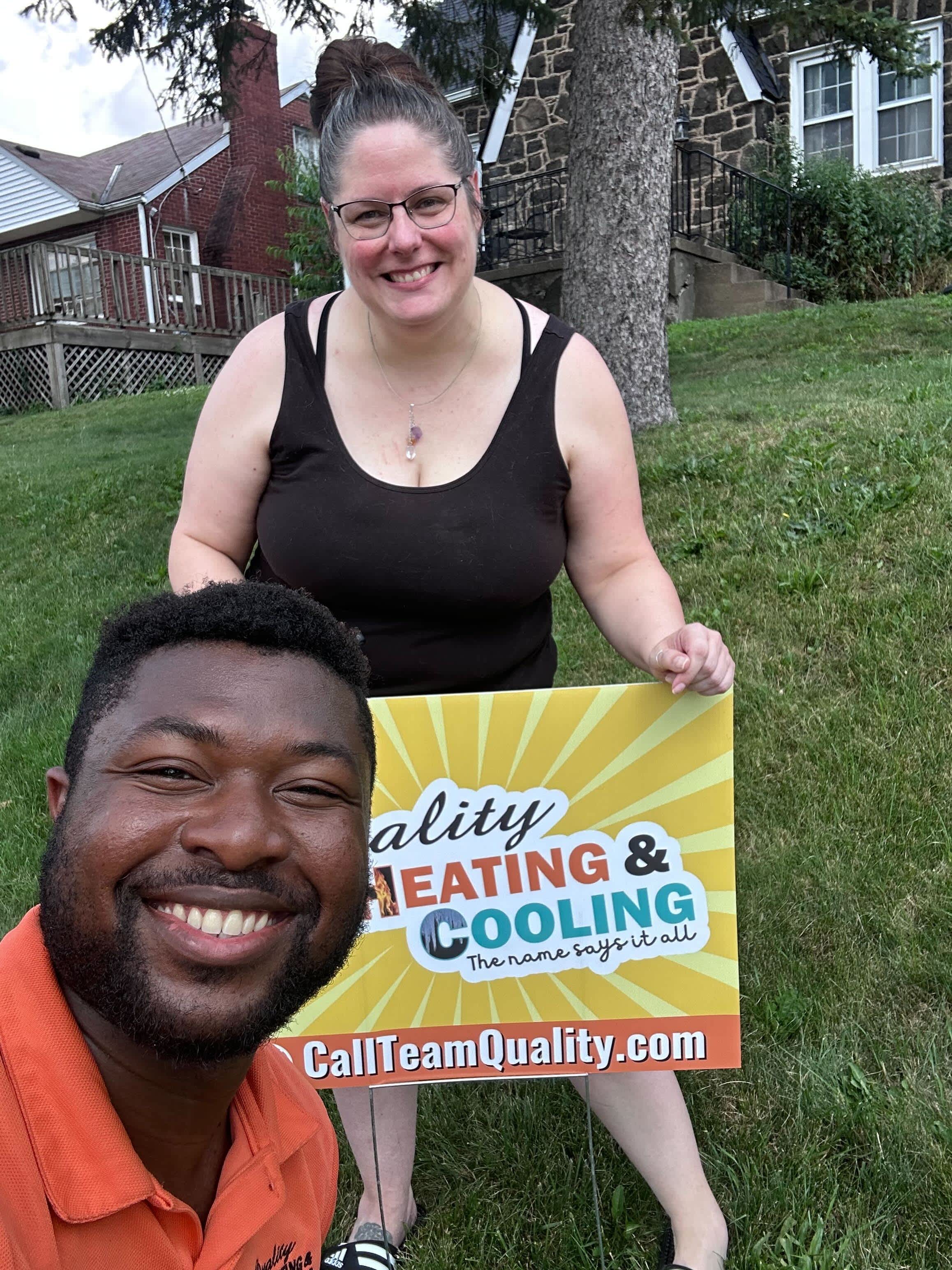 Experience comfort and reliability with Quality Heating & Cooling, where customer smiles say it all.