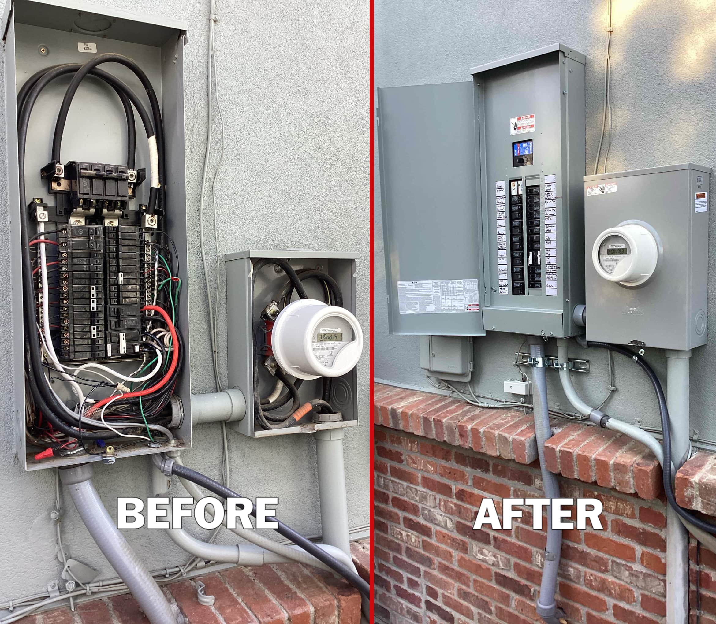 Brothers Plumbing, Heating, and Electric - Denver demonstrates exceptional transformation with a streamlined and modernized electrical panel upgrade, enhancing both safety and aesthetics.