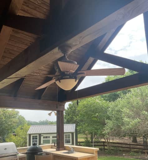 Experience superior outdoor comfort with SALT Plumbing Air & Electric's expert ceiling fan installations.