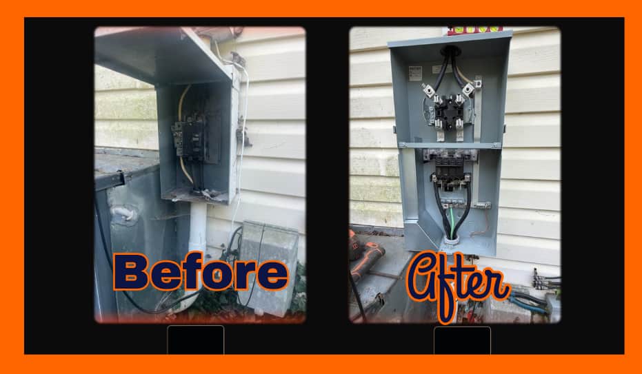 See the difference reliable workmanship makes, Atomic Electric Service Inc. replaced a corroded outdoor disconnect to restore safe, tidy service.