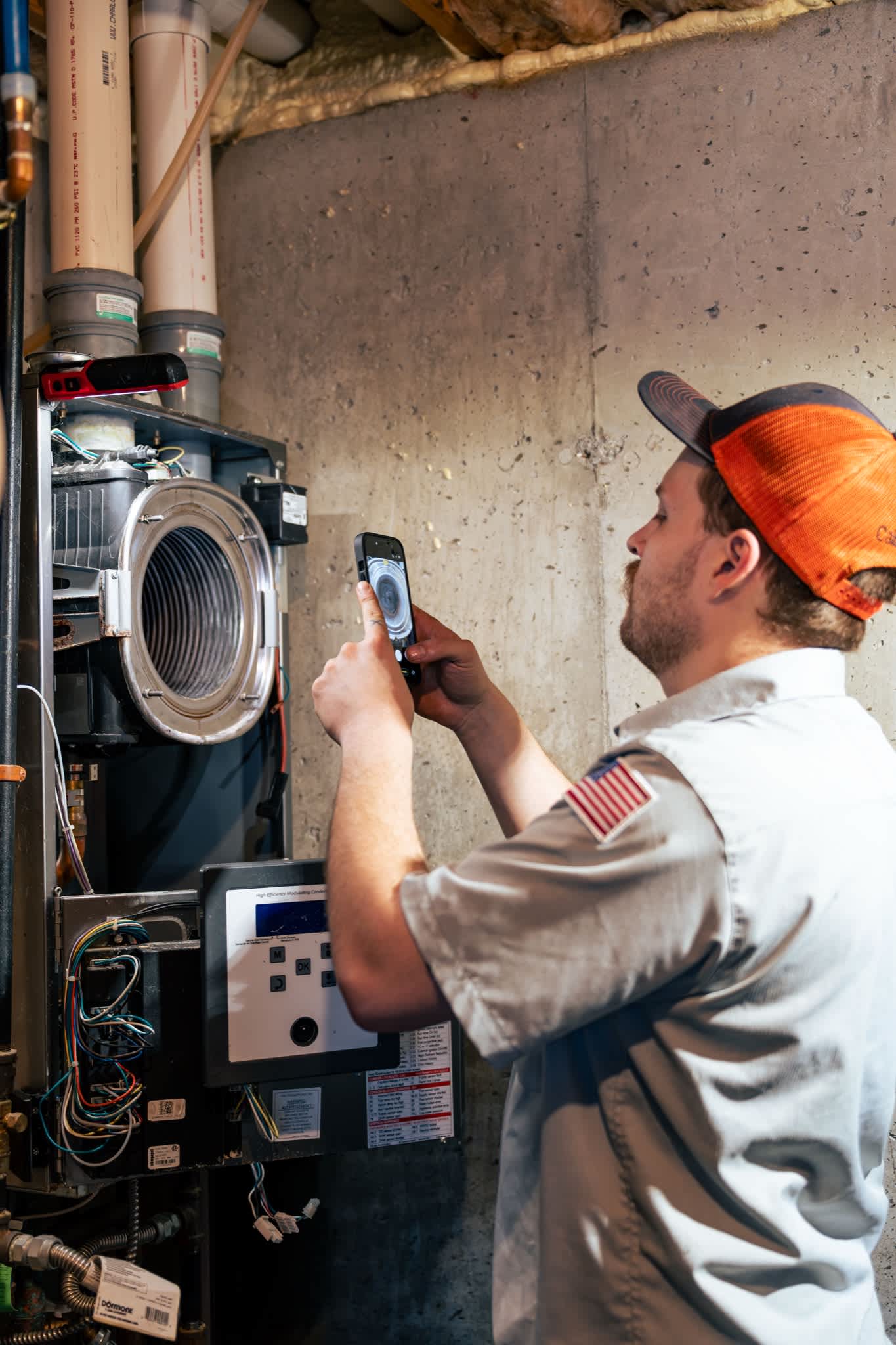 A skilled technician documents a thorough HVAC inspection to ensure reliable performance, trust, and care from Lloyd Plumbing, Heating, Air, Electrical.