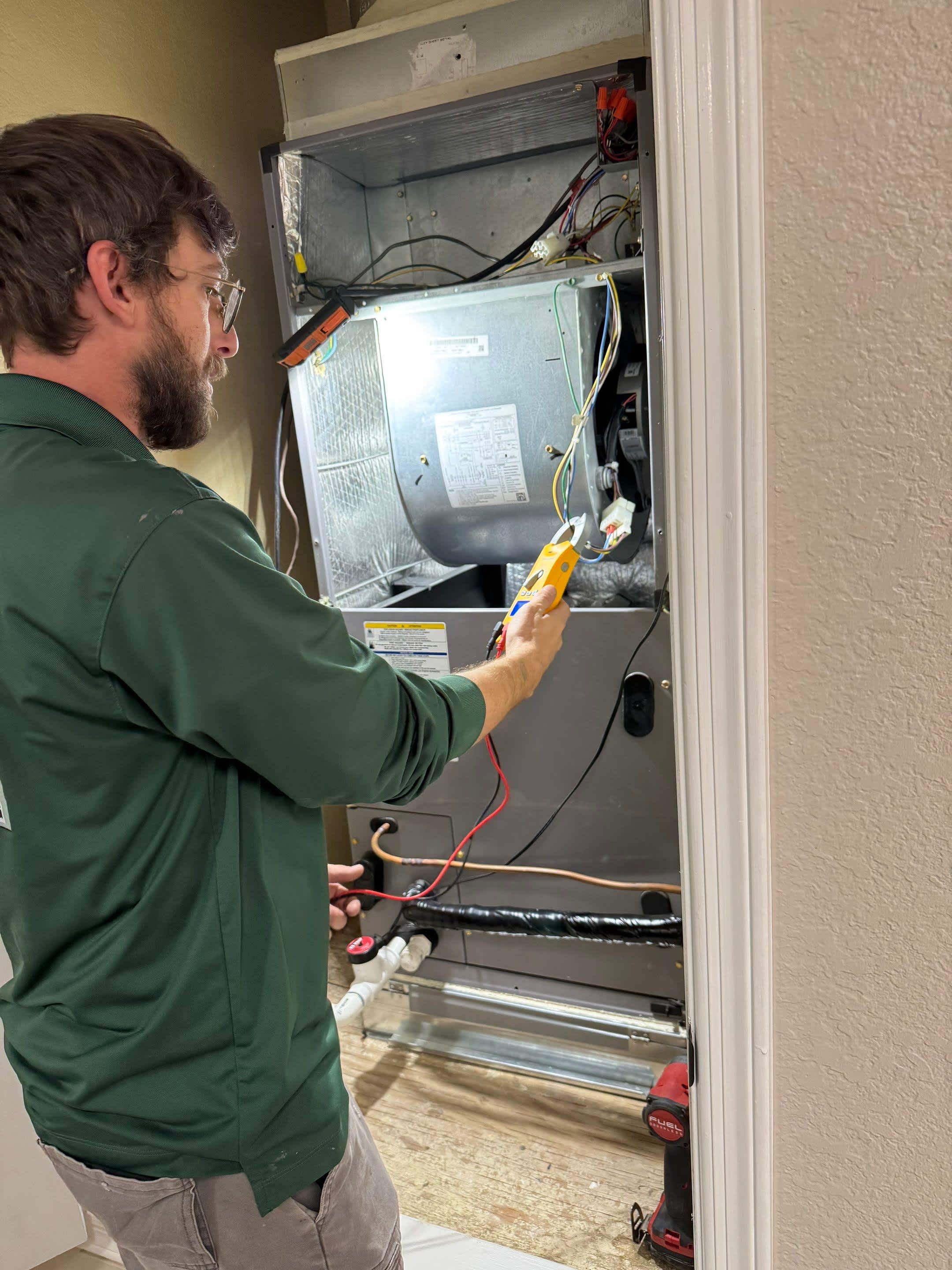 Shamrock Heating & Cooling showcases professional and precise indoor HVAC maintenance to ensure your comfort and satisfaction.