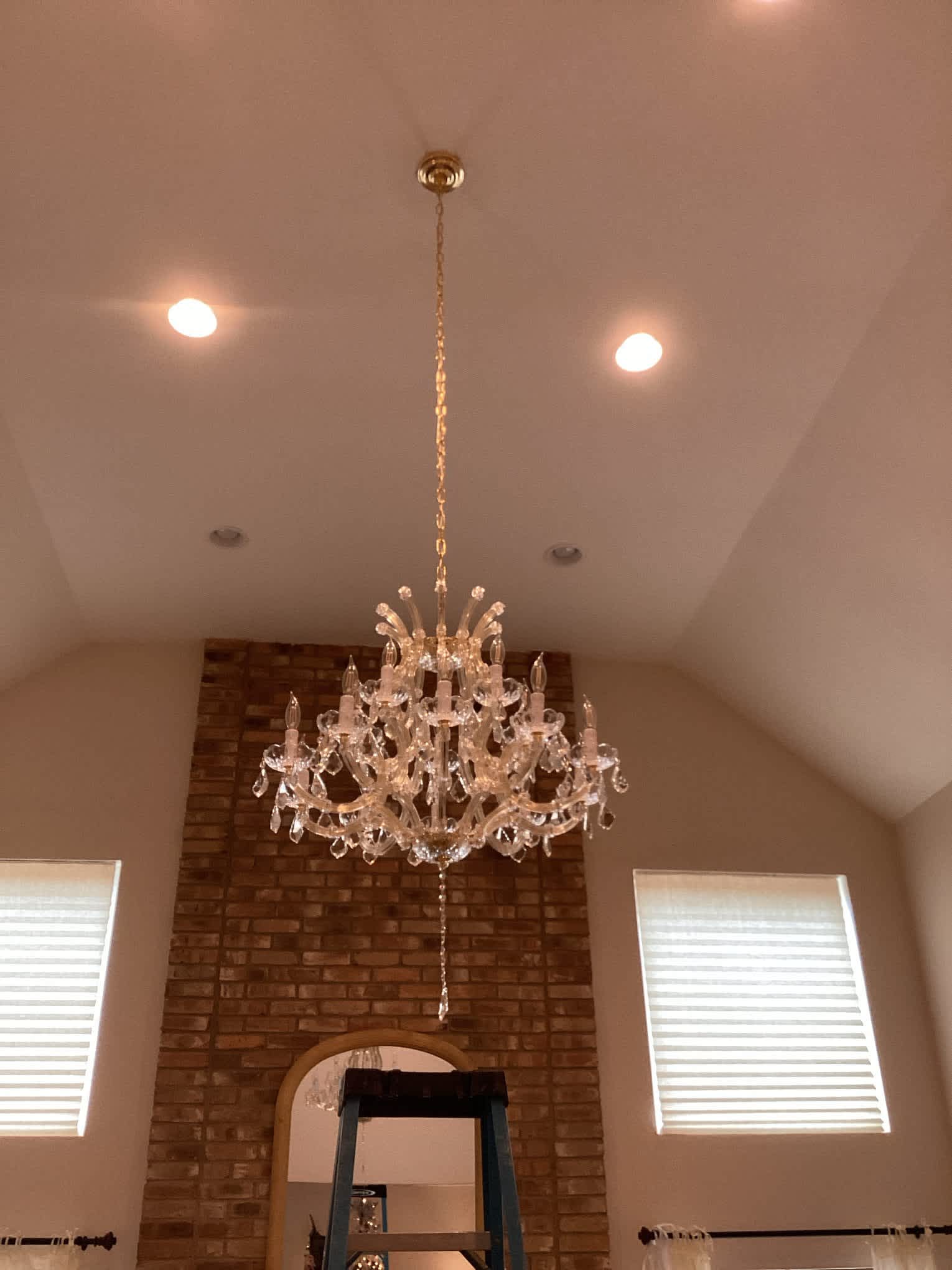 Experience elegance and precision with A Team Home Services' exceptional chandelier installations.