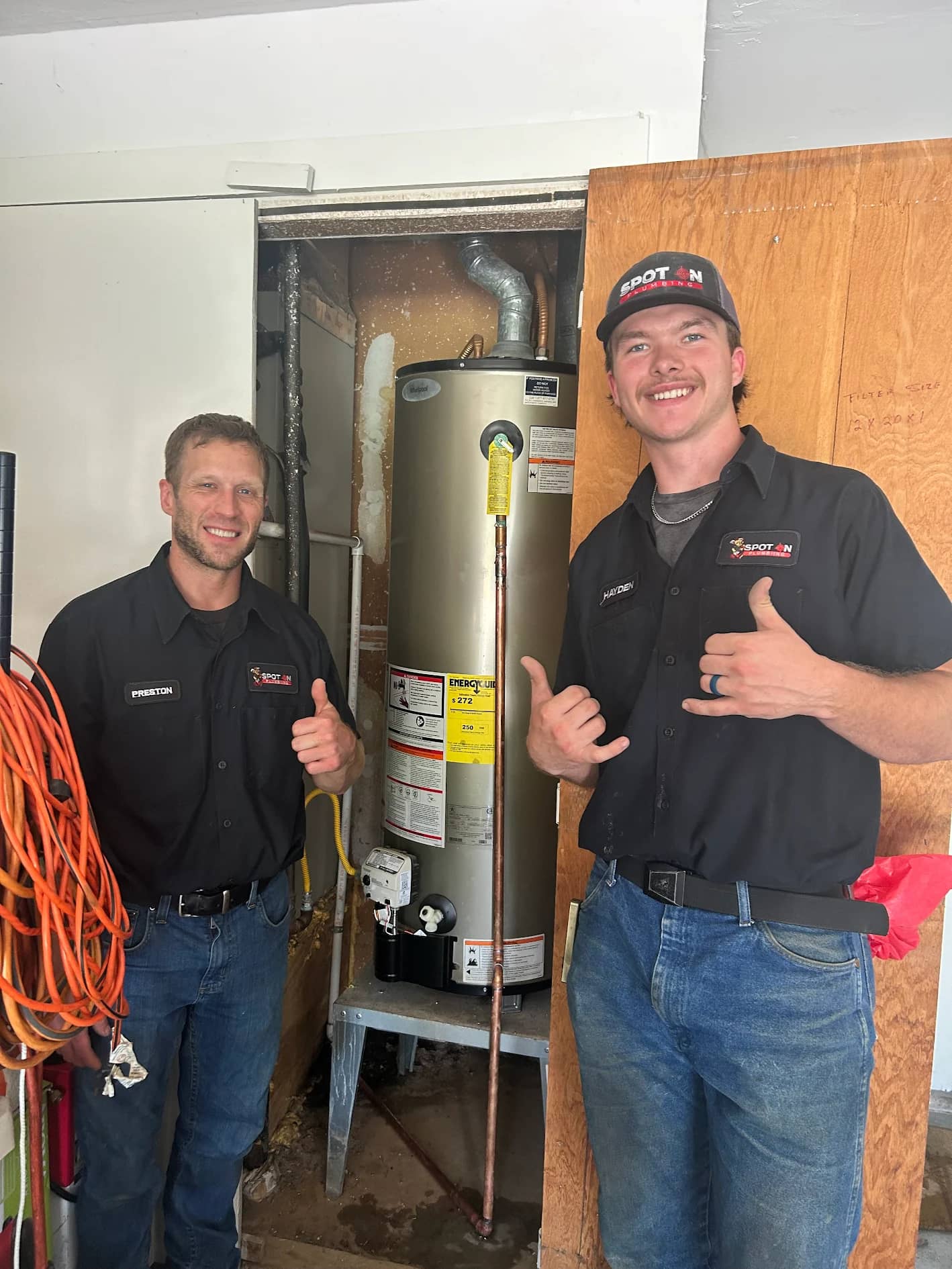 Spot On Plumbing of Tulsa delivers expert water heater services with a smile.