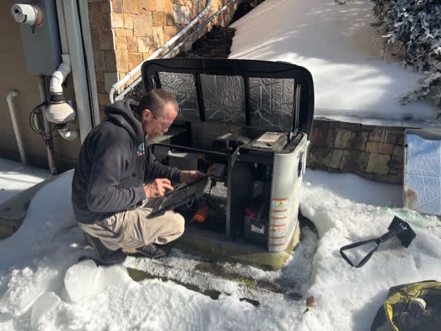 Braving winter weather, Parrish Services delivers dependable generator maintenance to keep your home powered and protected.