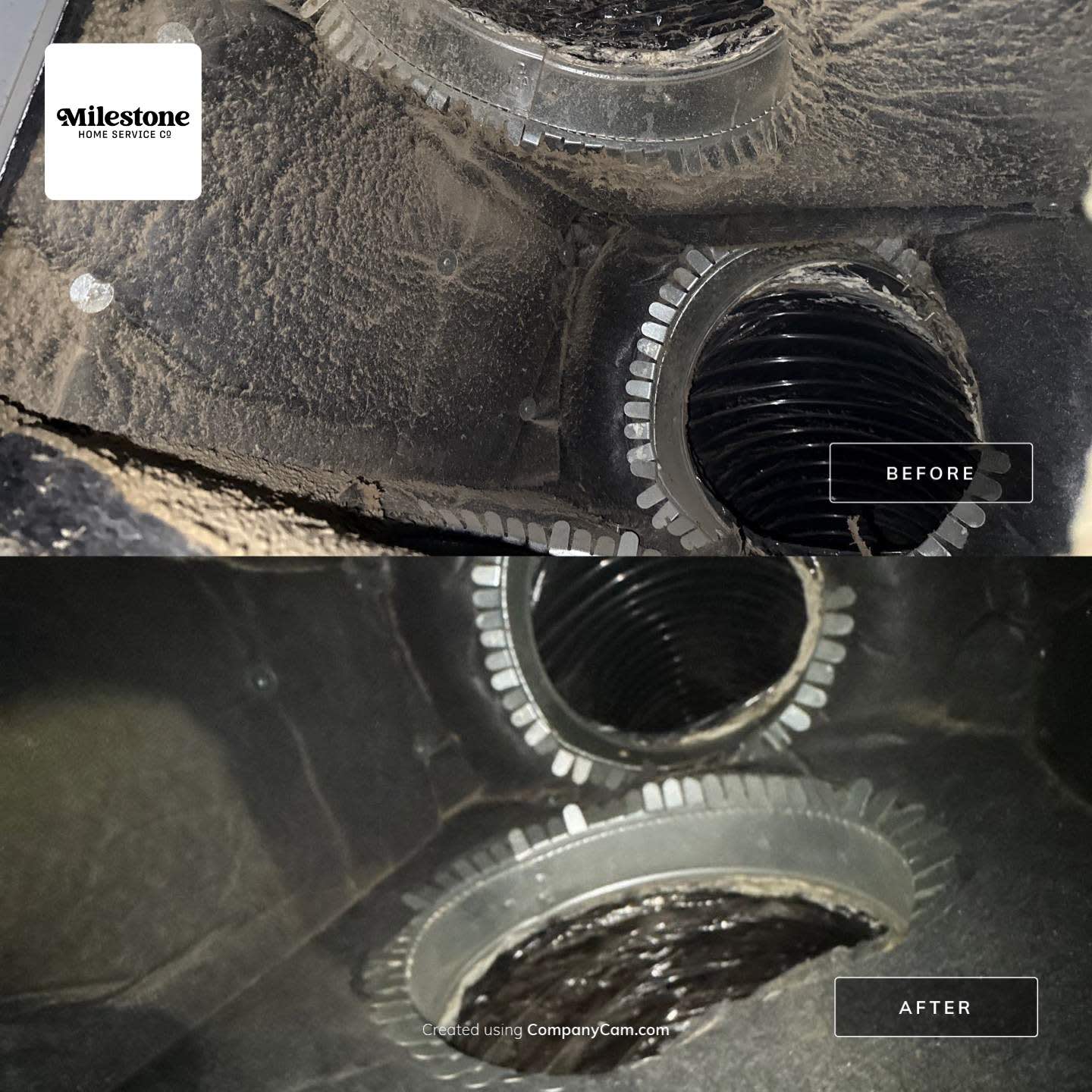 Experience the Milestone difference with cleaner air ducts and improved air quality.