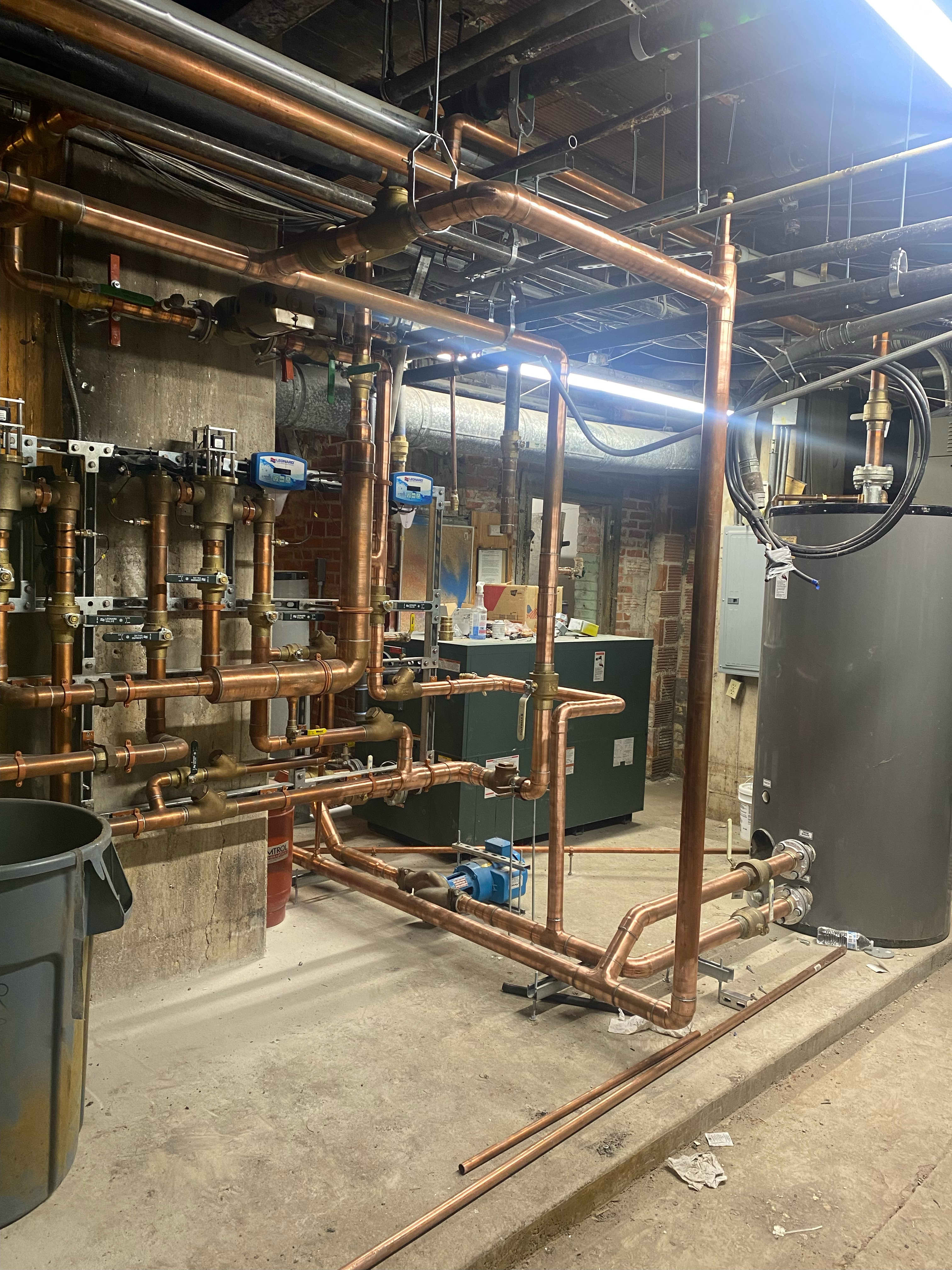 Precision copper piping and commercial-grade components show how Rise Plumbing Systems delivers durable, professional plumbing that you can rely on.