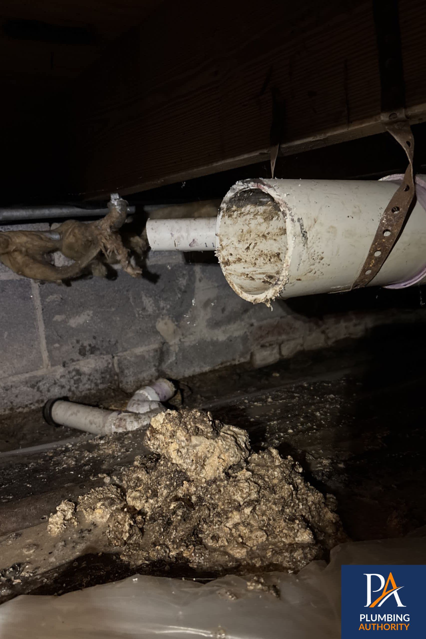 Trust The Plumbing Authority to clear severe crawl space blockages quickly, restoring flow and protecting your home from further damage.
