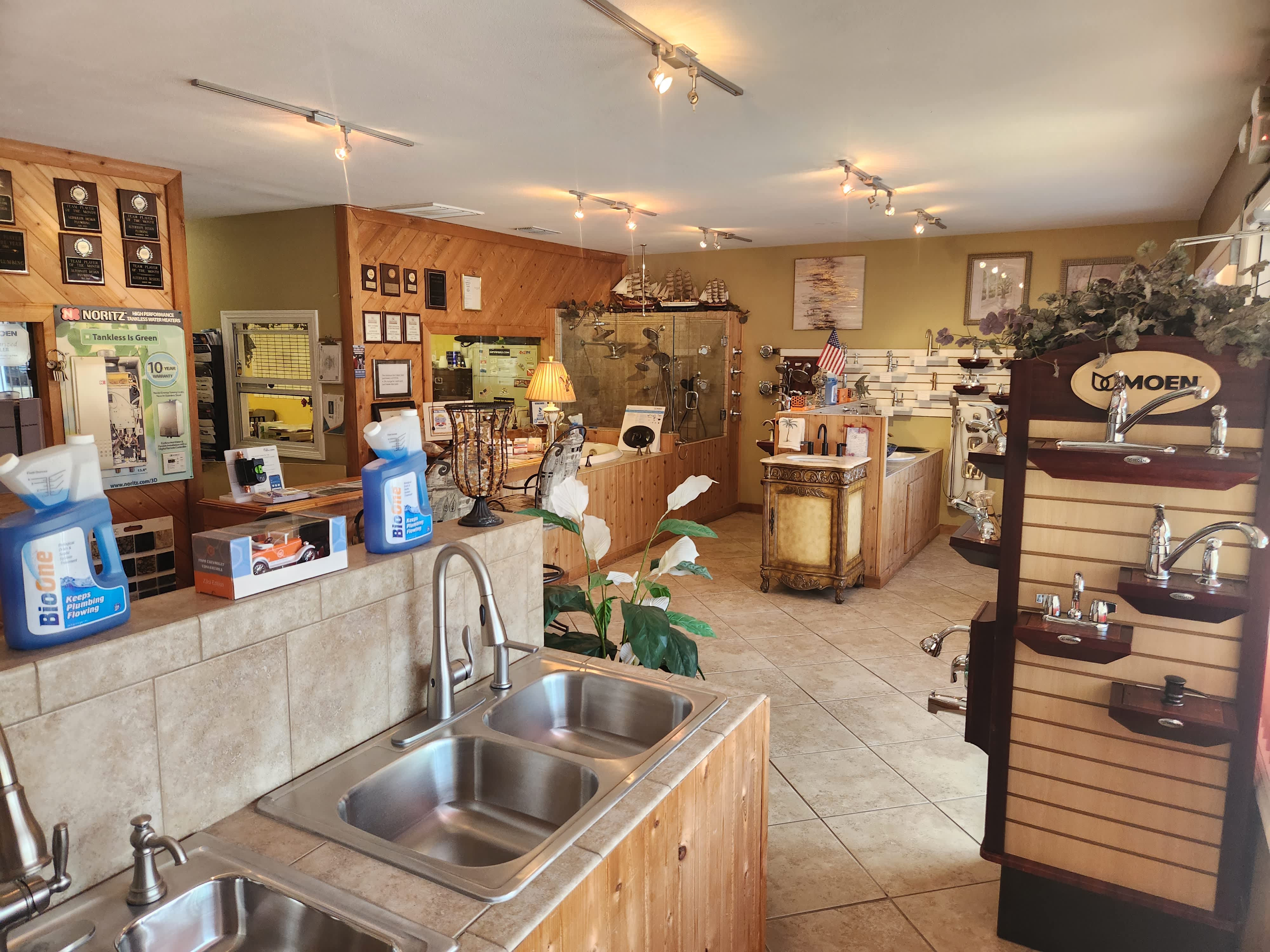 Explore top-notch plumbing solutions at Alternate Design Plumbing, Inc.'s showroom, where quality meets innovation.