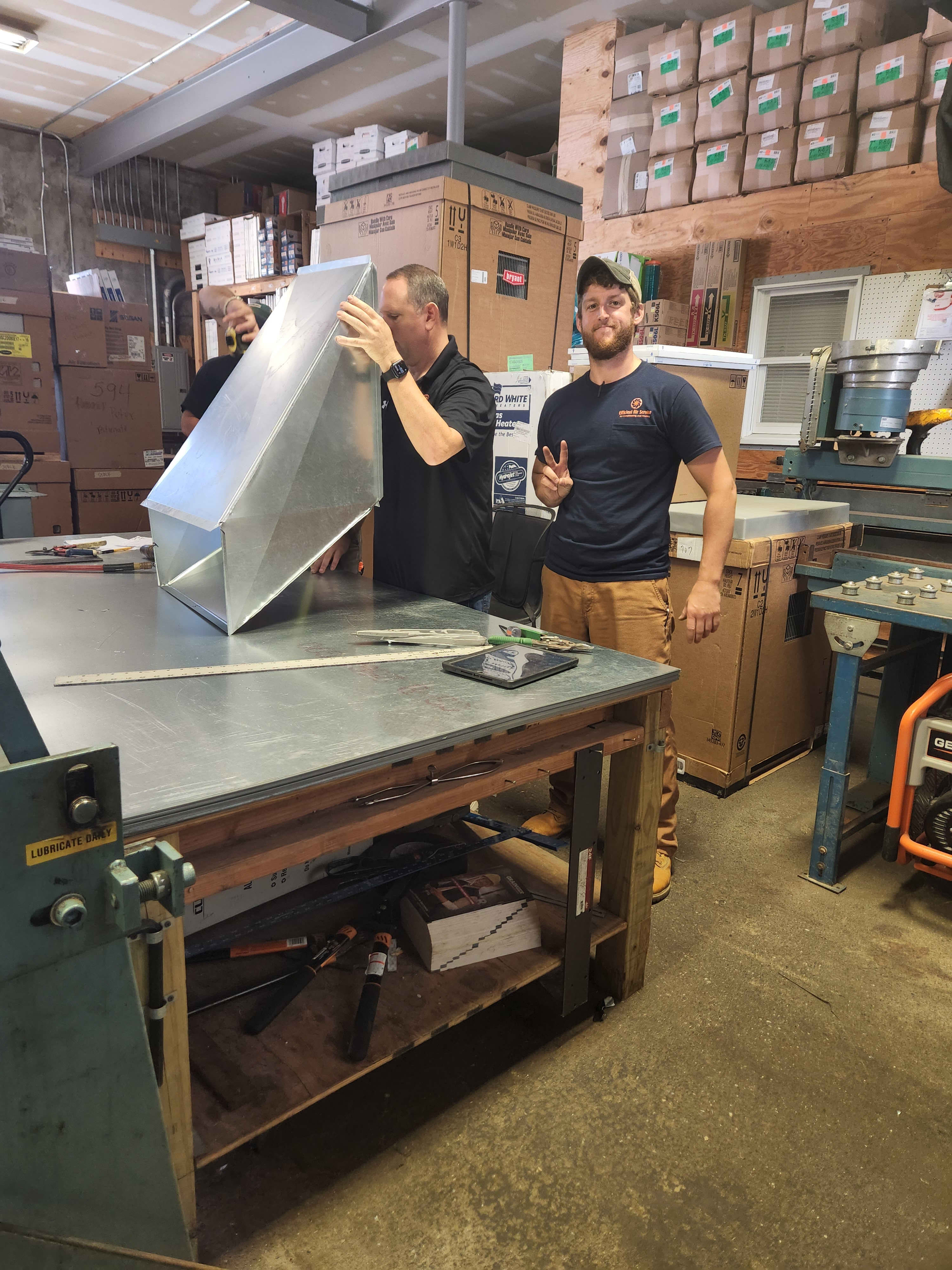 Efficient Air Service ensures precision and professionalism in every piece of ductwork crafted for your comfort.