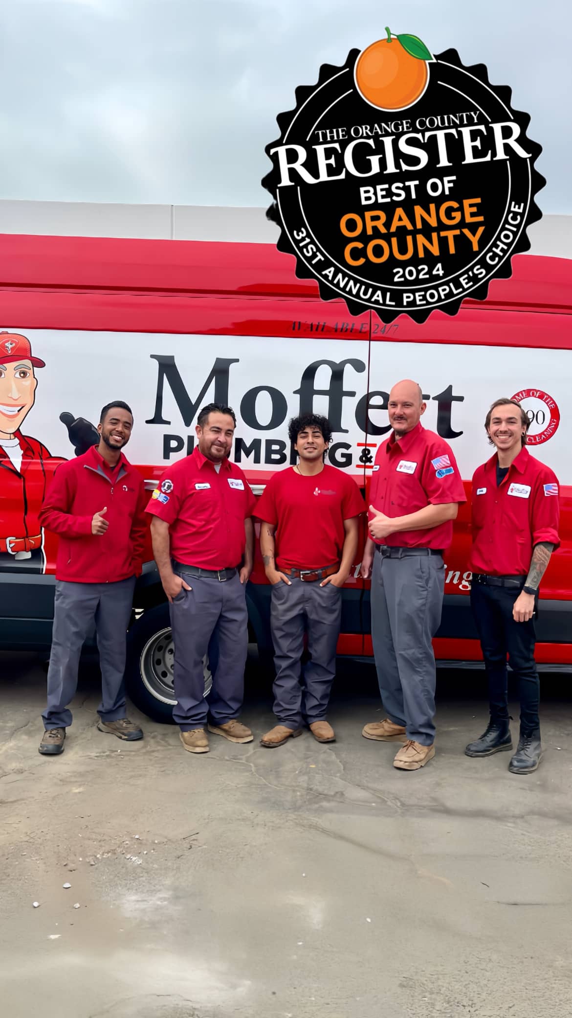 Proudly serving Orange County with award-winning service, Moffett Plumbing & Air is your trusted choice for quality and professionalism.