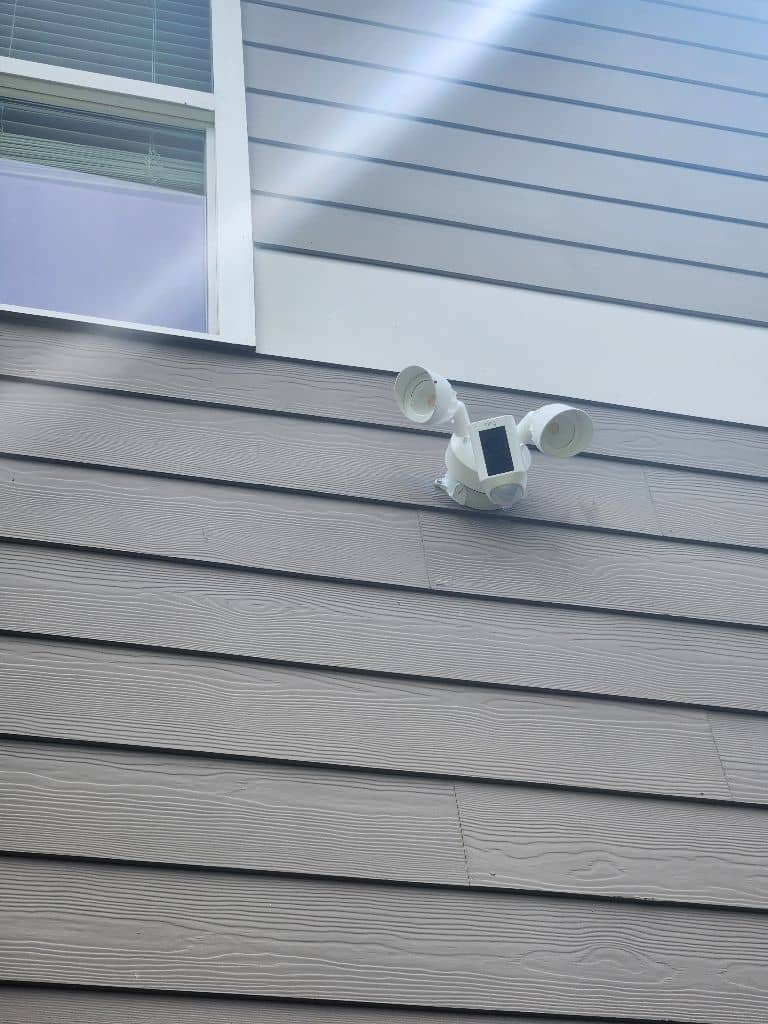 Enhance your home's security and elegance with expertly installed floodlight cameras by Aardvark Electric, Inc.