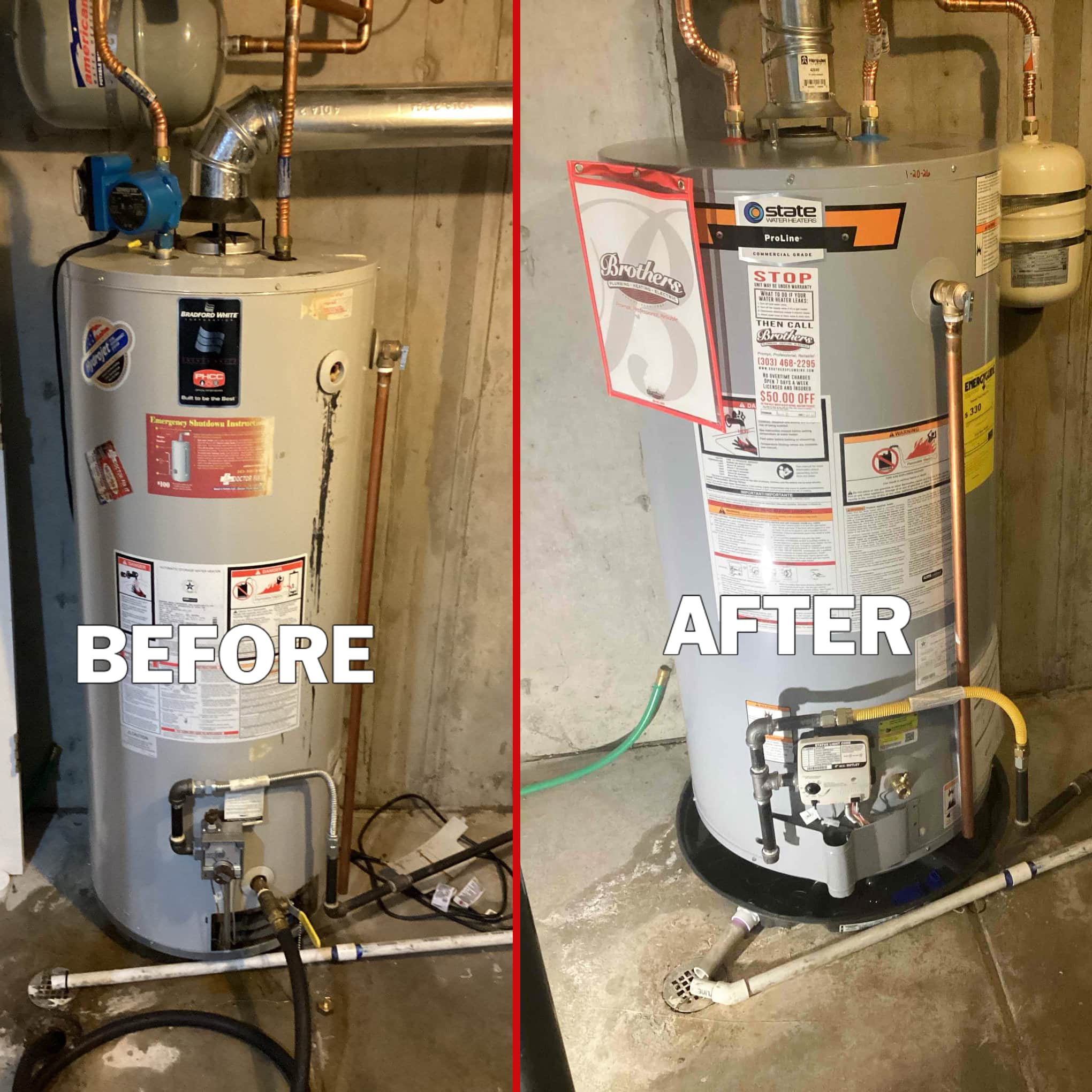 Experience the transformation with Brothers Plumbing, Heating, and Electric - Denver, where quality and professionalism meet all your plumbing needs.