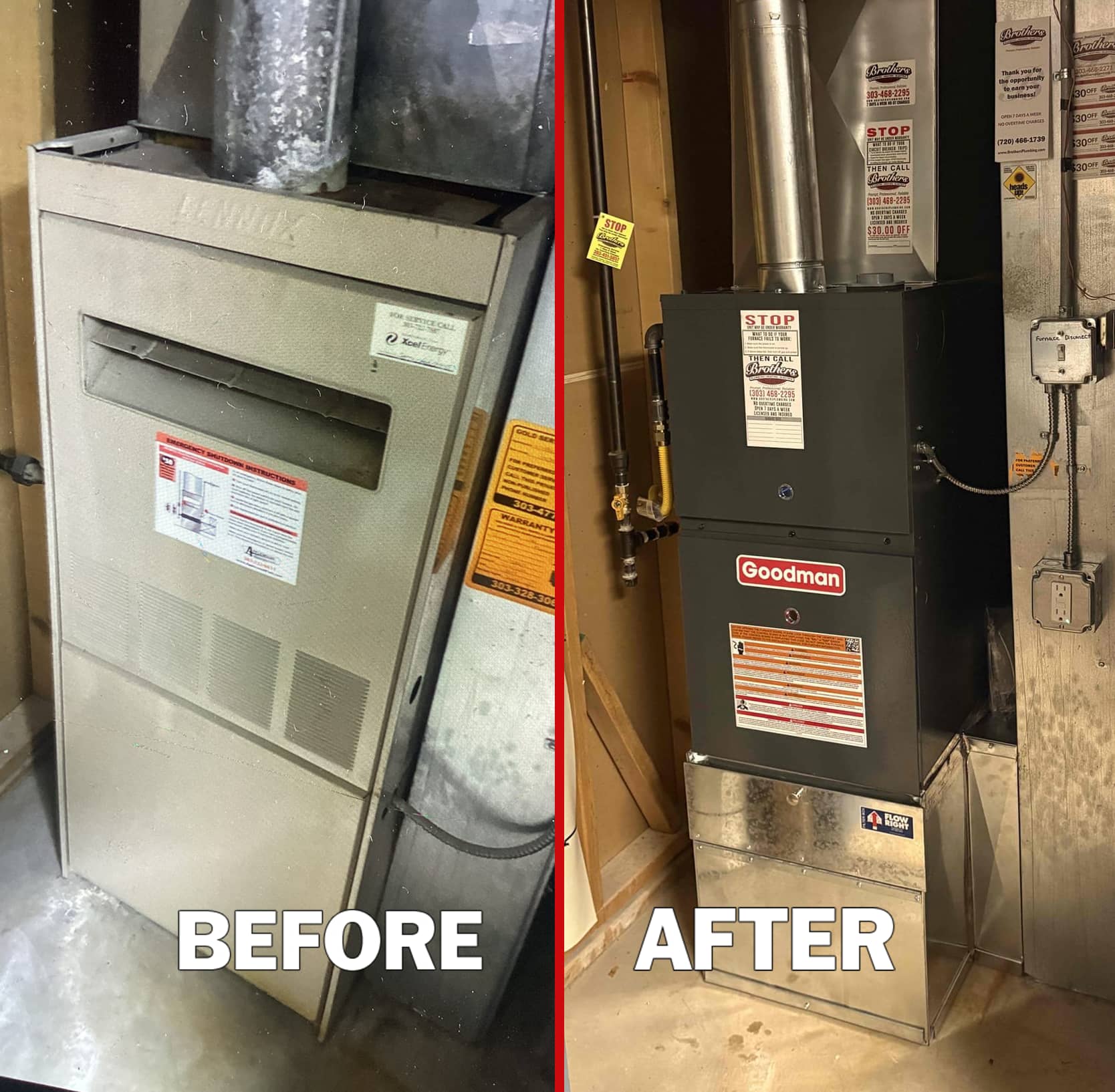 Experience unparalleled comfort with Brothers Plumbing, Heating, and Electric - Denver as we upgrade your old systems to efficient new models.