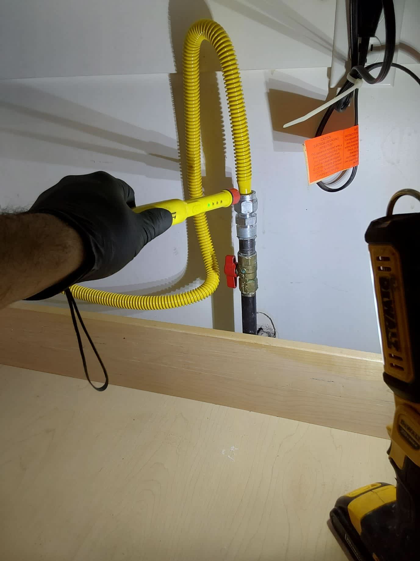 Service Professionals showcase their expertise in handling delicate gas line connections with precision and care, always prioritizing your safety and satisfaction.