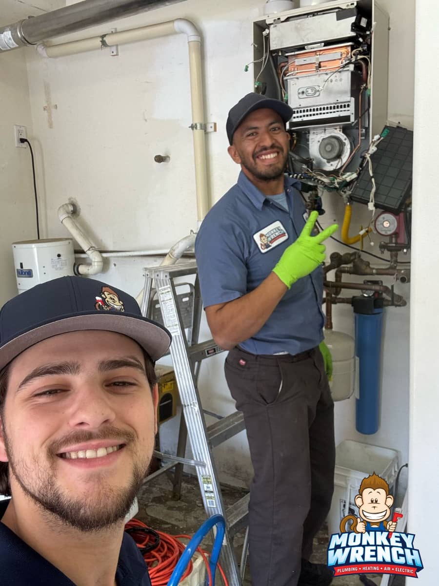 Experience the expert touch of Monkey Wrench Plumbing, Heating, Air & Electric – where professionalism meets friendly service.
