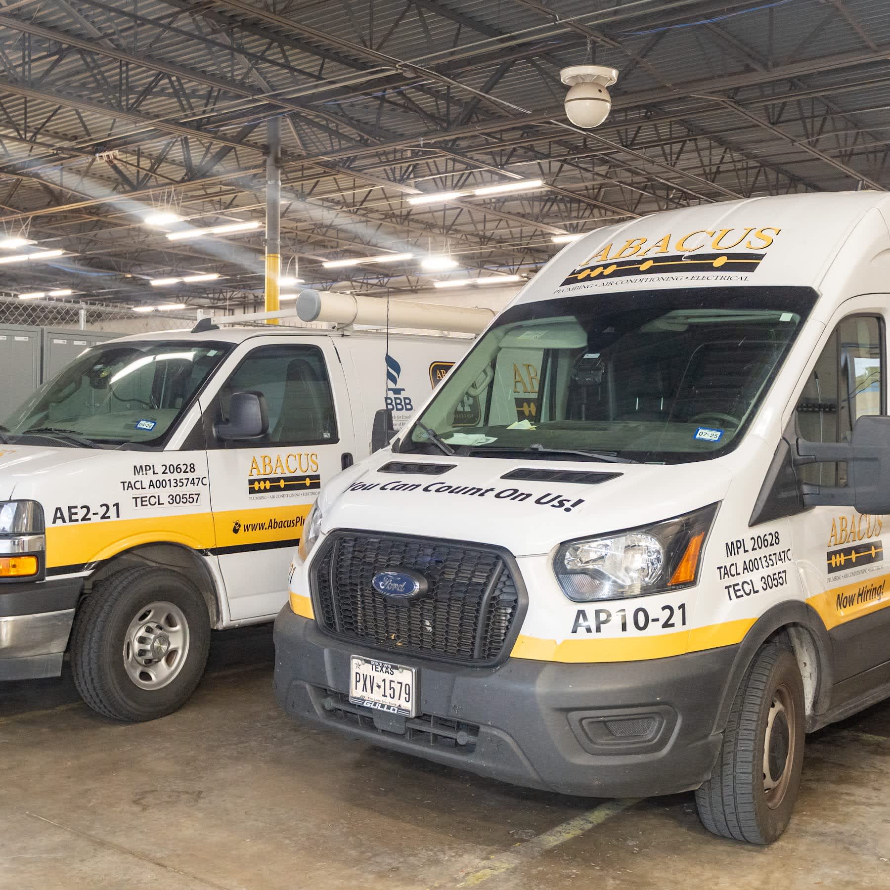 Trust the visible professionalism of Abacus Plumbing, Air Conditioning, & Electrical for dependable service and prompt on-site response.