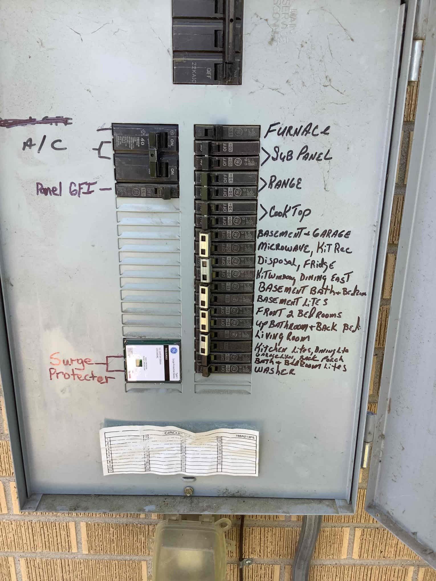 Bell Plumbing, Heating, Cooling & Electrical demonstrates attention to detail and commitment to safety with their expertly labeled electrical panels.