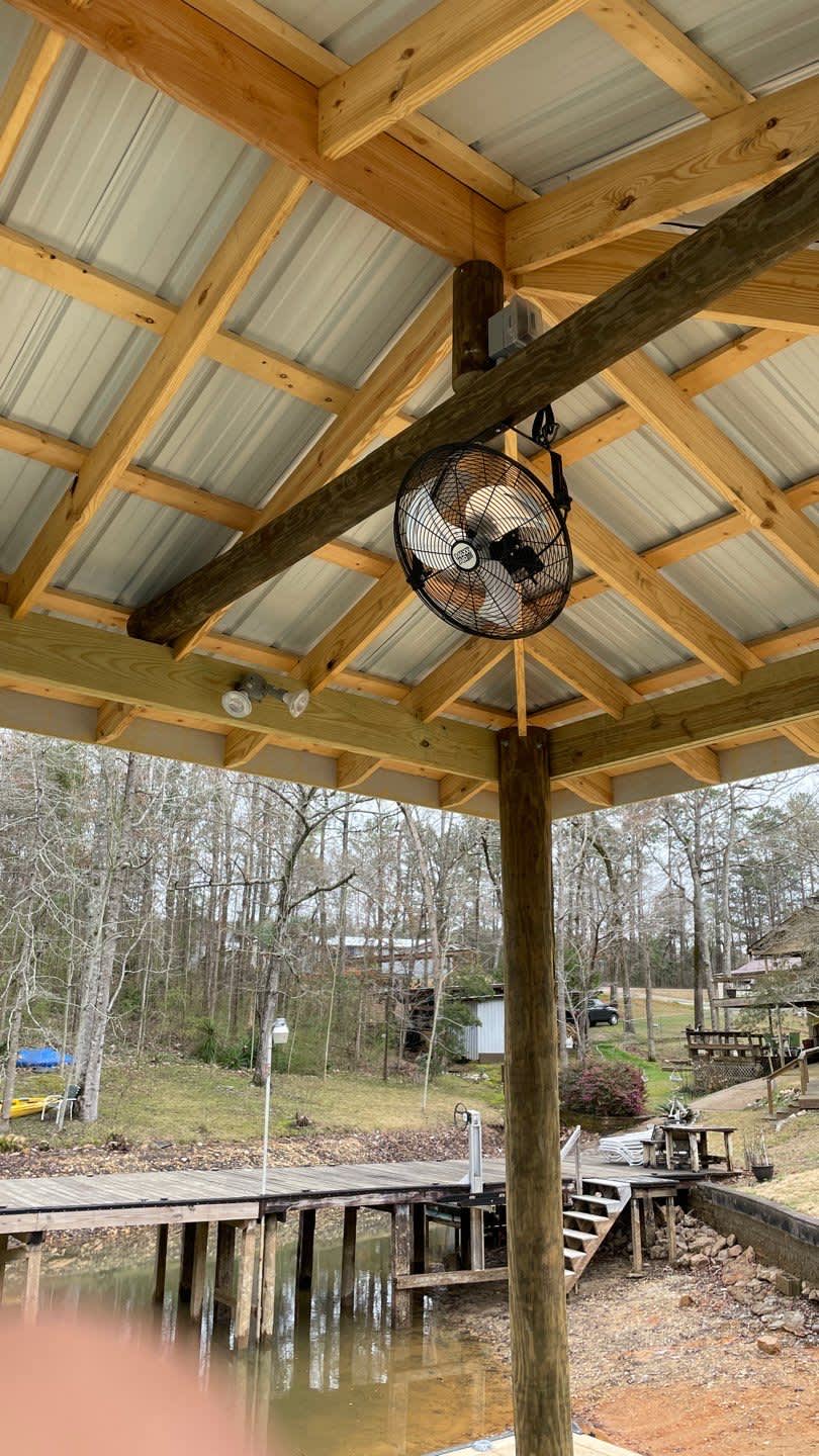 A well-executed outdoor installation keeps waterfront spaces comfortable and safe, as shown by C&T Electric LLC's careful work.