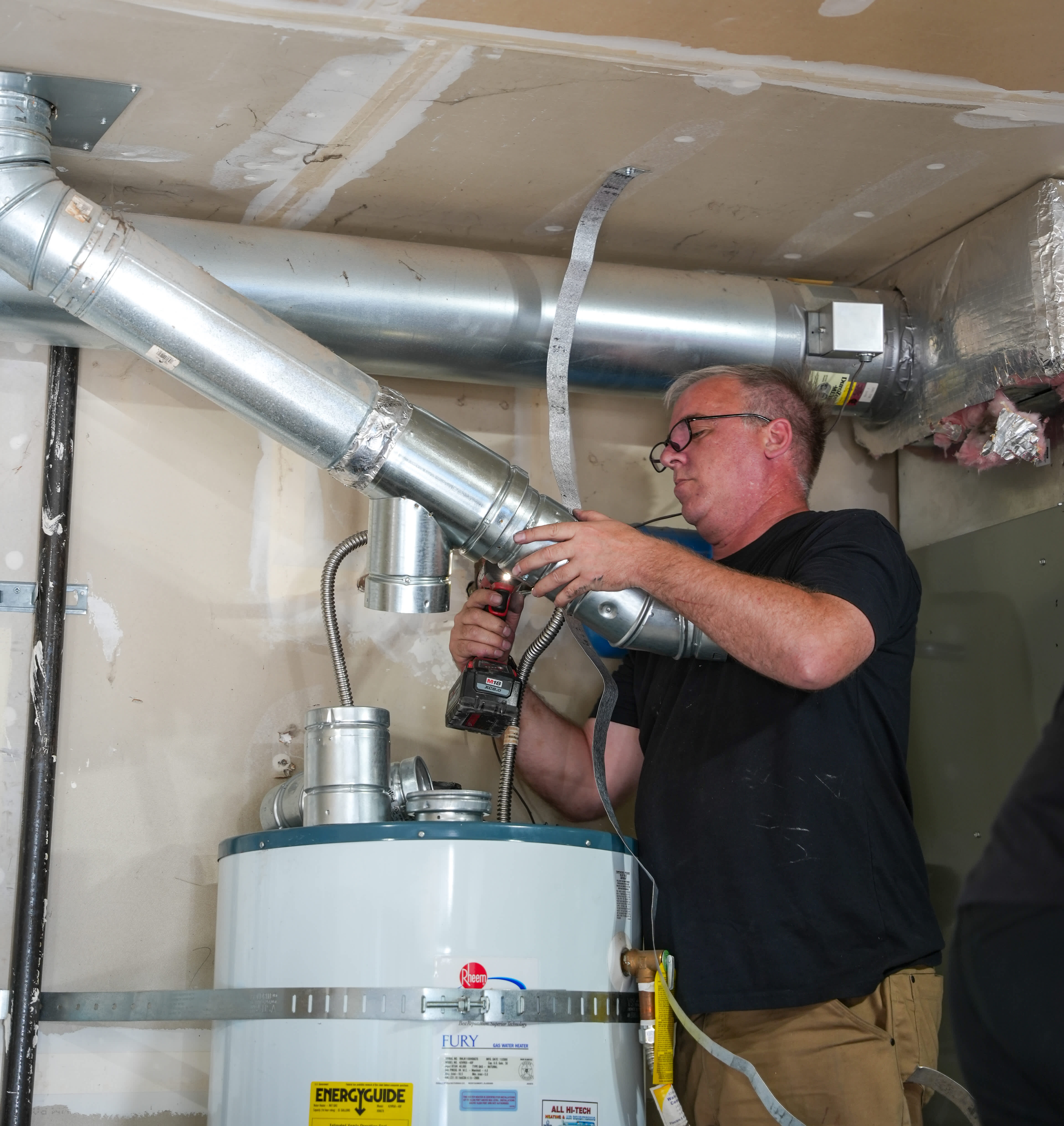 Skilled technicians from Eco Electric, Plumbing, Heating and Air deliver precise HVAC and water heater care, showing reliable craftsmanship on every job.