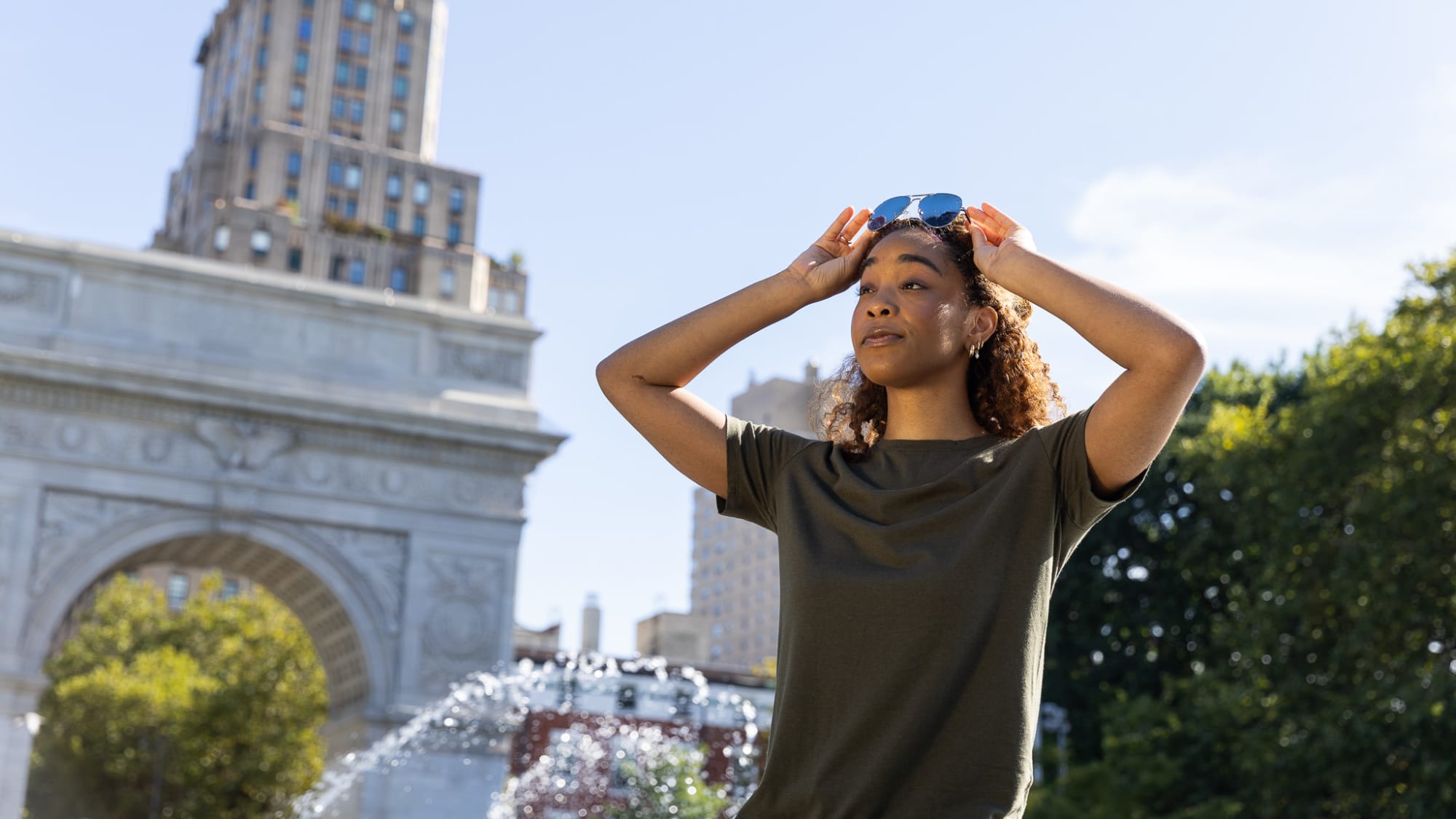 Two Blind Brothers street lifestyle campaign at Washington Square Park in New York