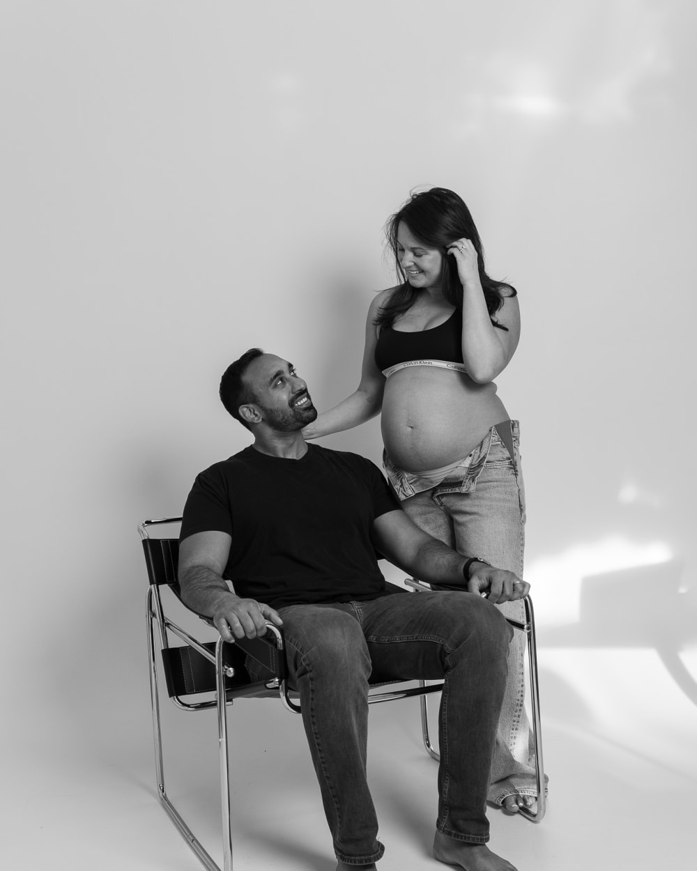 Studio maternity photo session in Midtown Manhattan