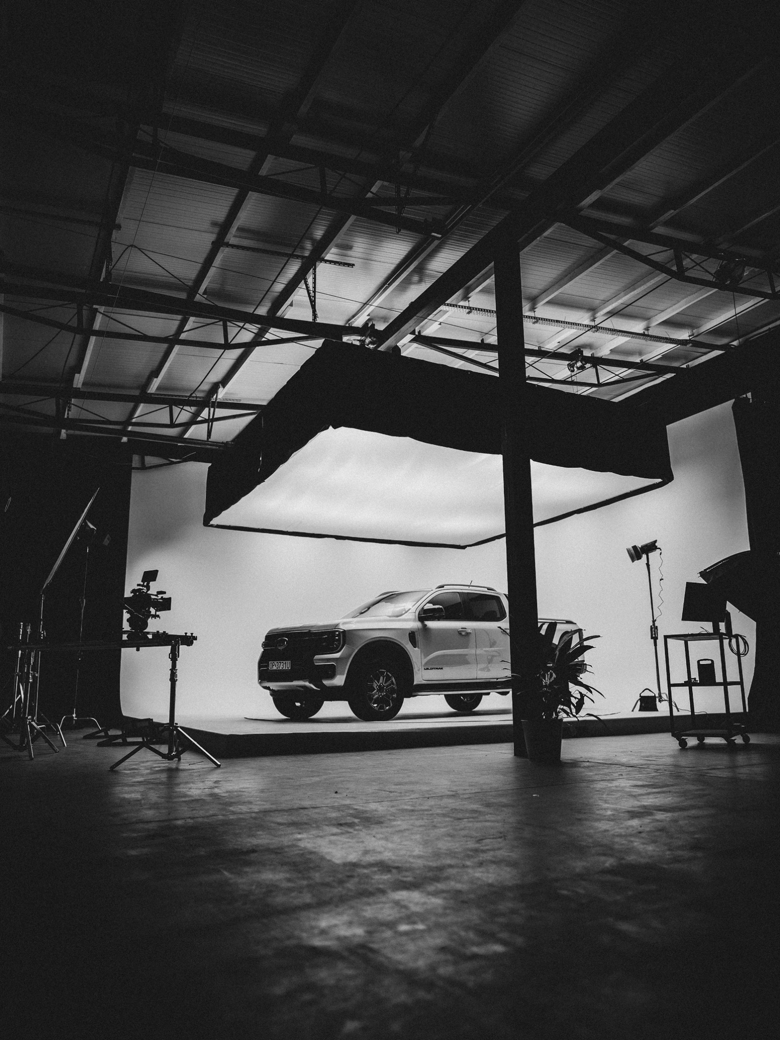 Studio fotograficzne z samochodem
