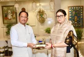 स्मृति ईरानी से मिले CM साय, छत्तीसगढ़ के विकास और संगठन को लेकर हुई अहम चर्चा