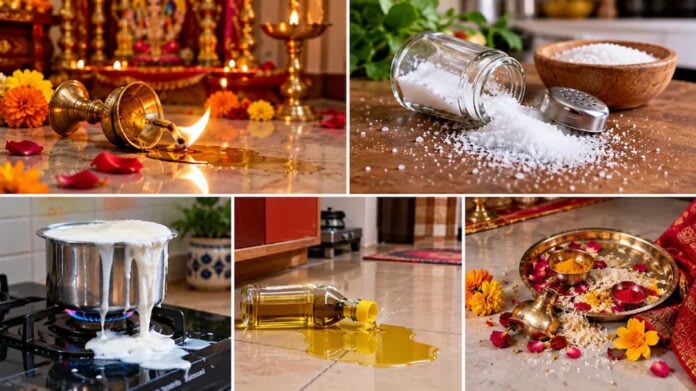 हाथ से नमक, दूध और पूजा की सामग्री गिरना शुभ या अशुभ? जानें क्या कहता है वास्तु शास्त्र