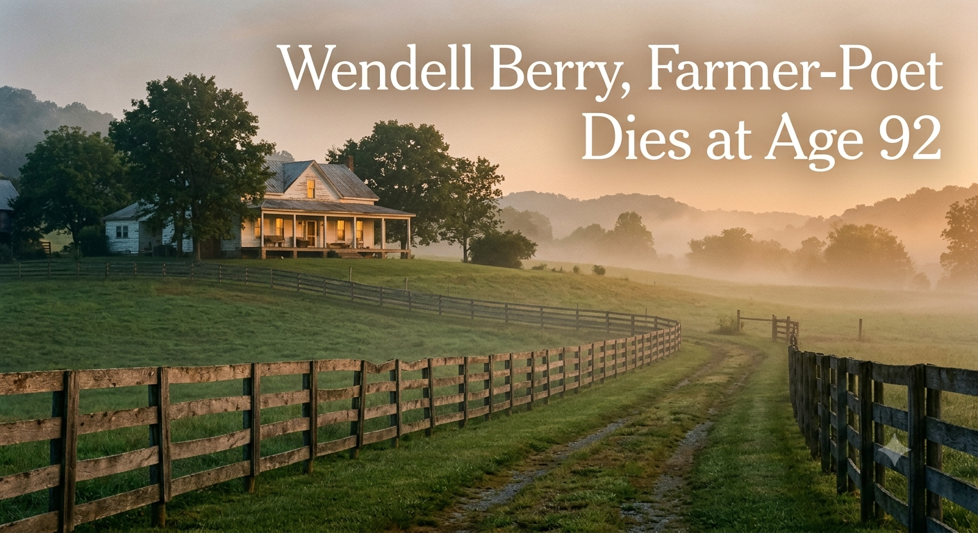 Wendell Berry, Farmer-Poet Who Became America's Conscience on Land and Community, Dies at 92