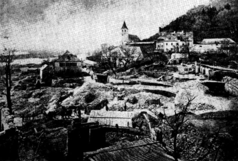 Donaustauf nach dem großen Brand 1880