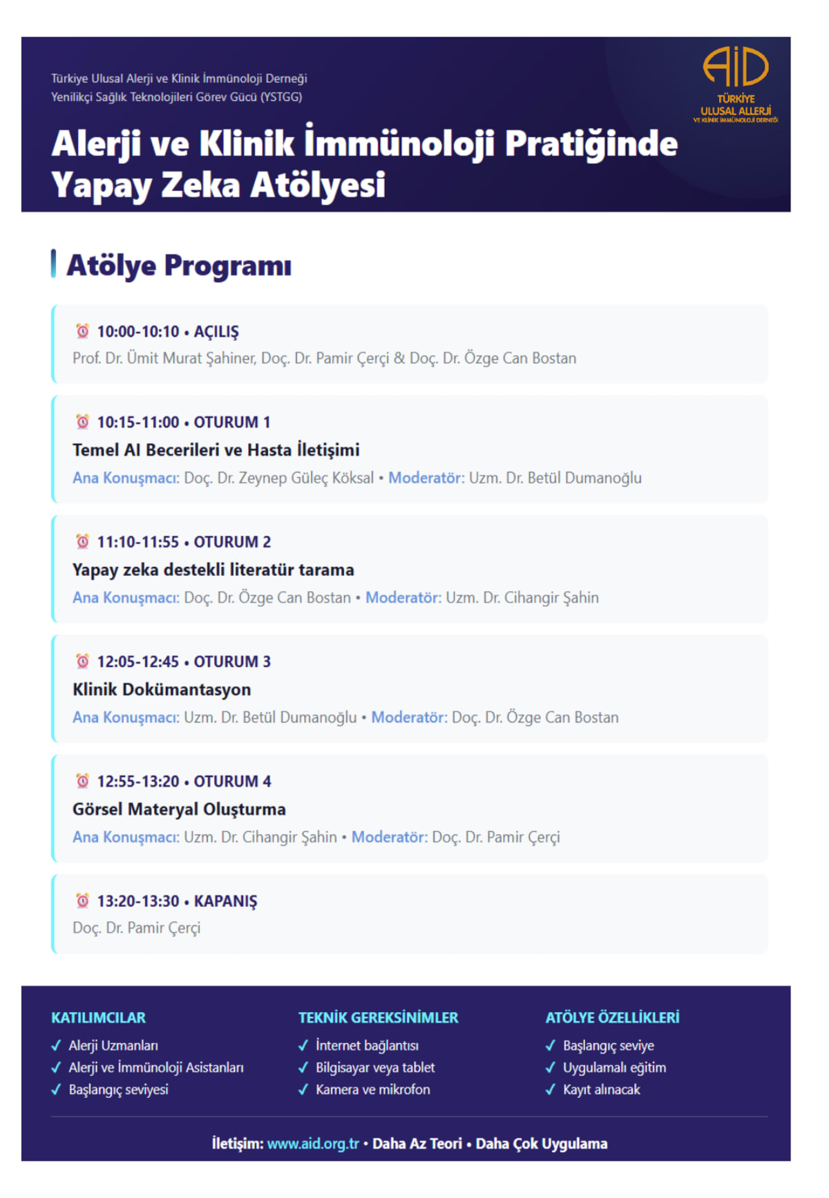 Detaylı Atölye Programı