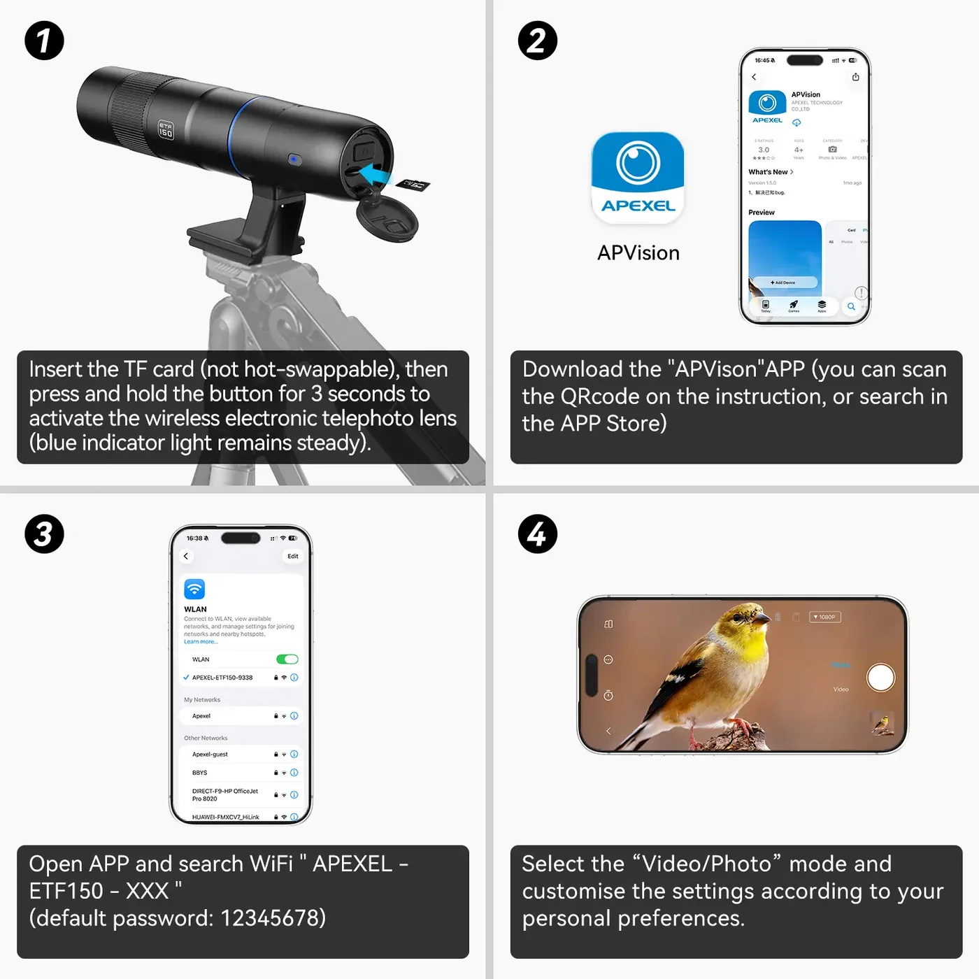 VisionMax All-in-One Portable Smart Digital Telephoto – step 1