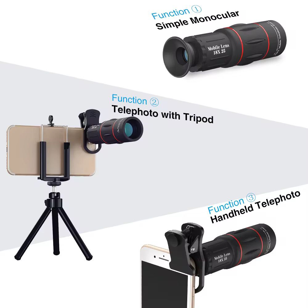 Apexel 18x25 Telephoto Lens Update Version – step 2