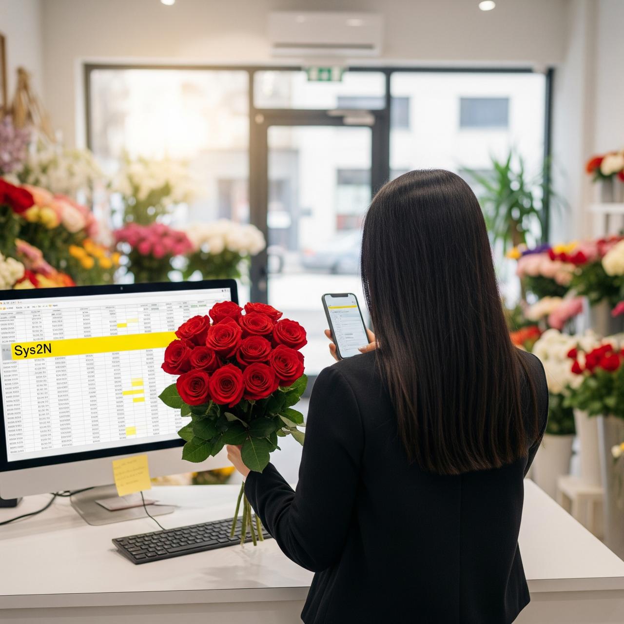 Imagem de floricultura organizada com sys2n