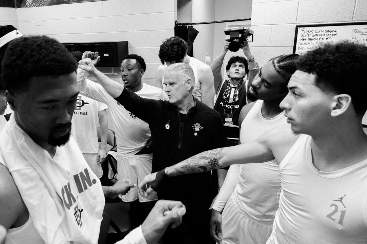 Filming in the locker room